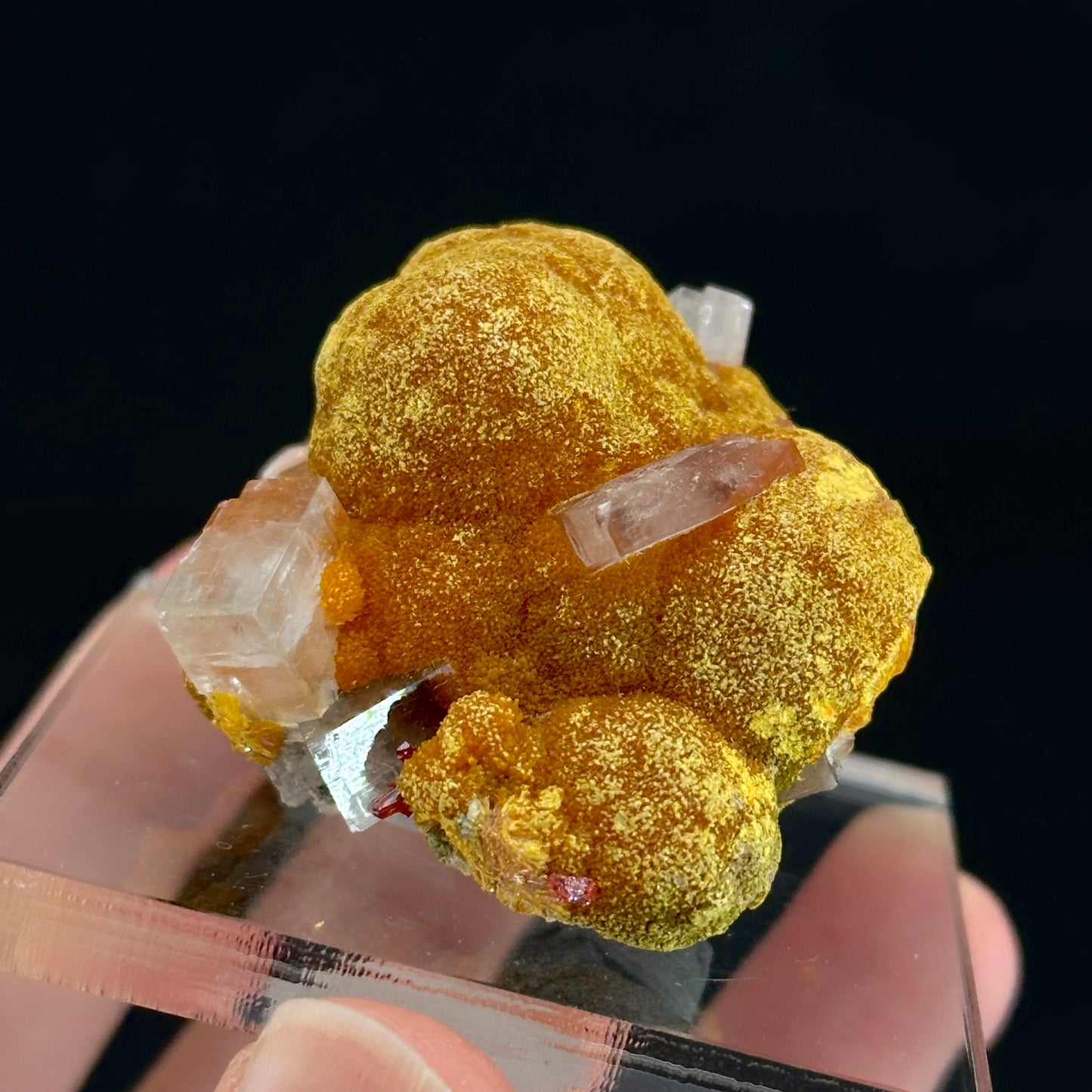 Barite on Orpiment (Peru) | mineral specimen
