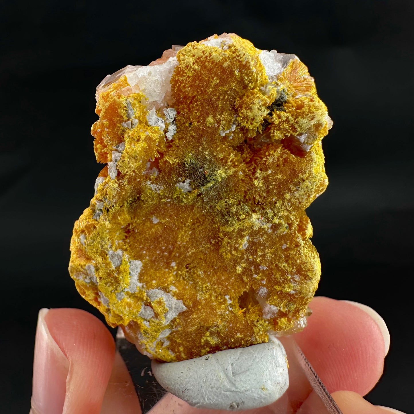 Barite on Orpiment (Peru) | mineral specimen