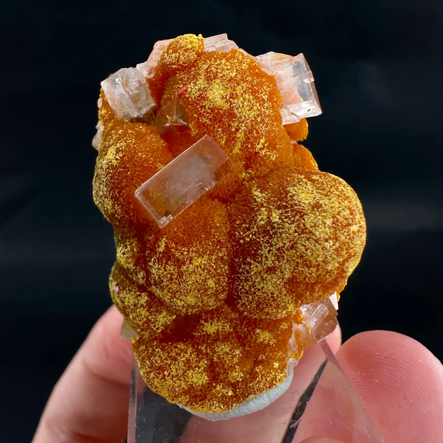 Barite on Orpiment (Peru) | mineral specimen