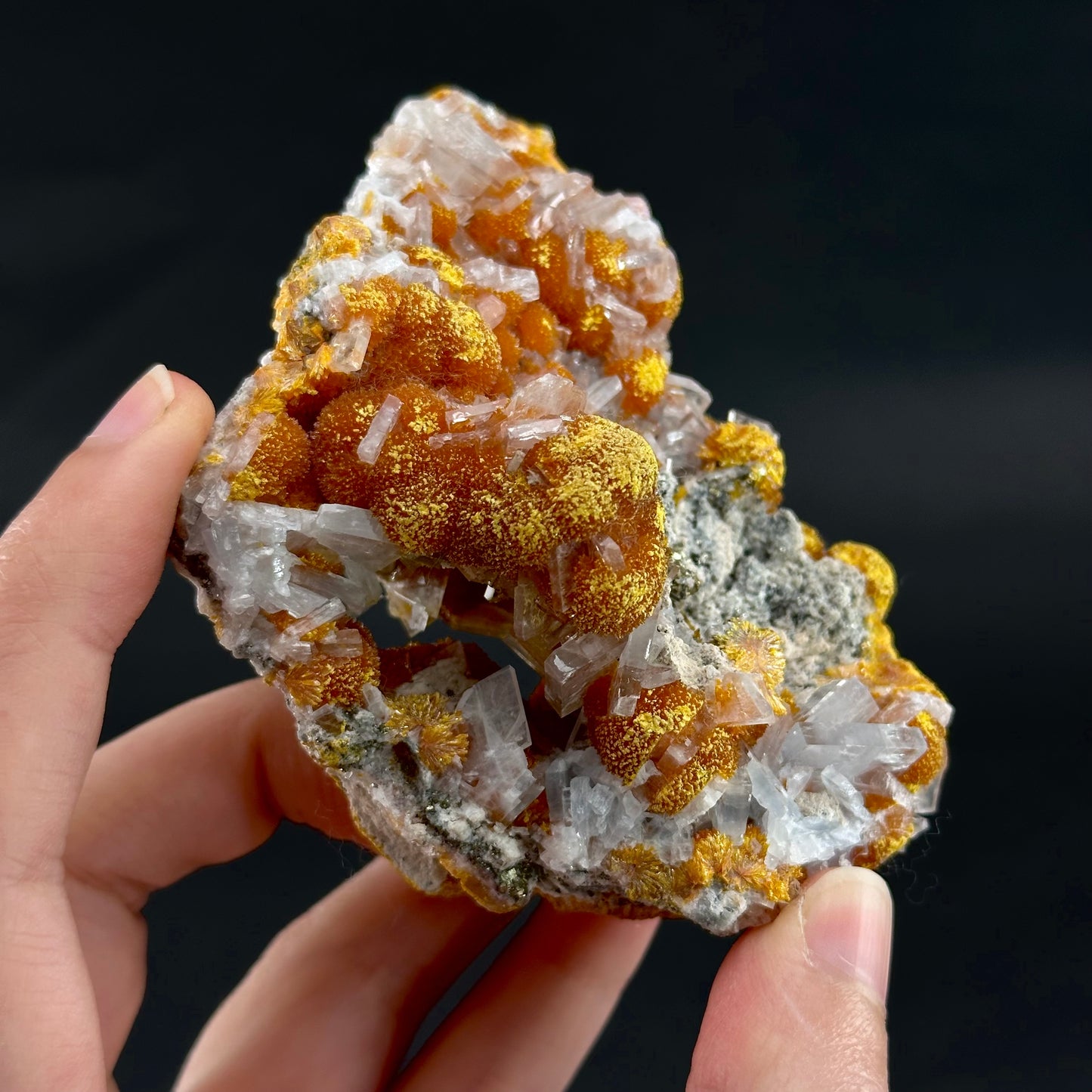 Barite on Orpiment (Peru) | rare mineral specimen