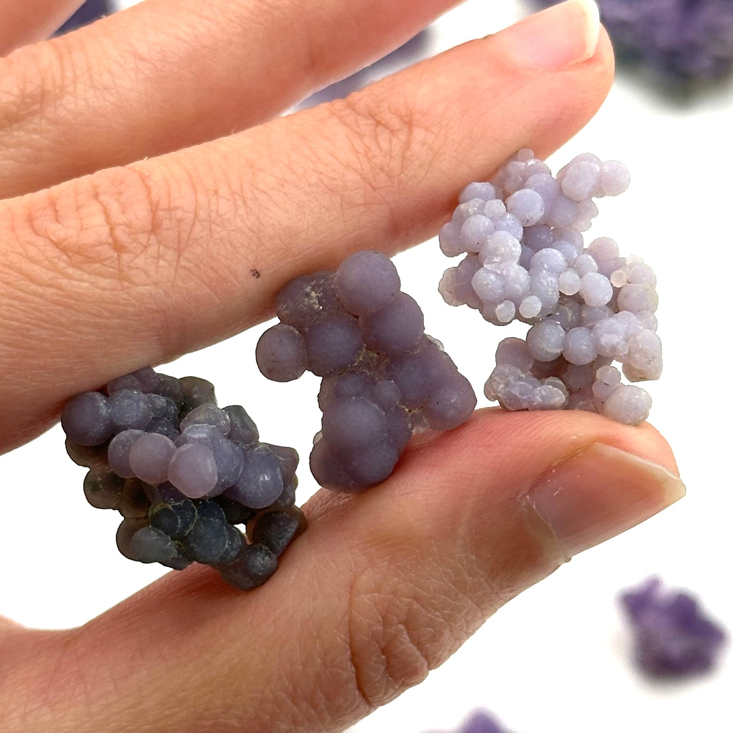 ONE Grape Amethyst Cluster (Indonesia) | mini grape agate, raw grape agate, grape agate crystal, purple grape agate