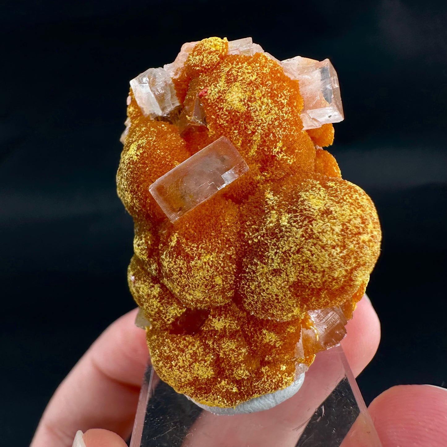 Barite on Orpiment (Peru) | mineral specimen