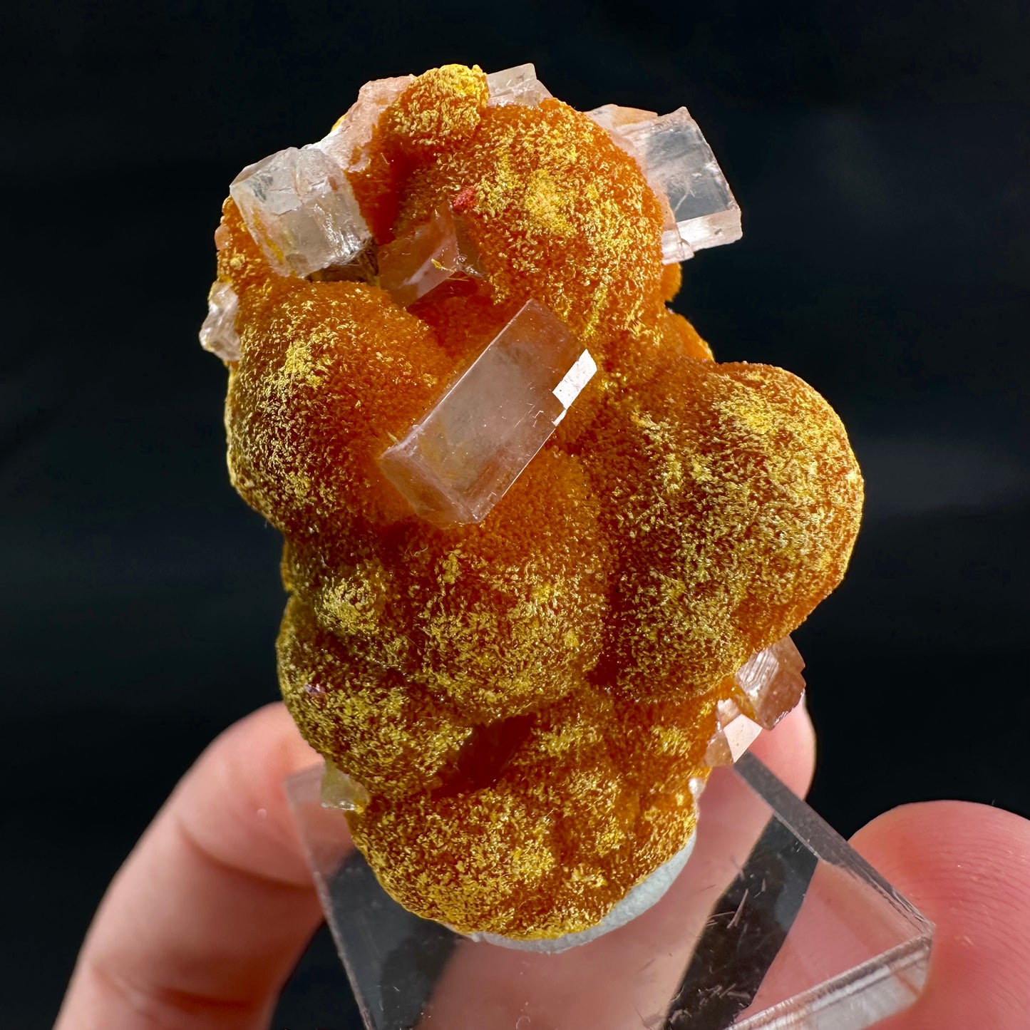 Barite on Orpiment (Peru) | mineral specimen