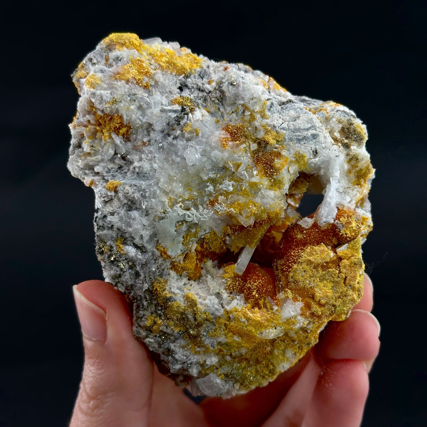 Barite on Orpiment (Peru) | rare mineral specimen