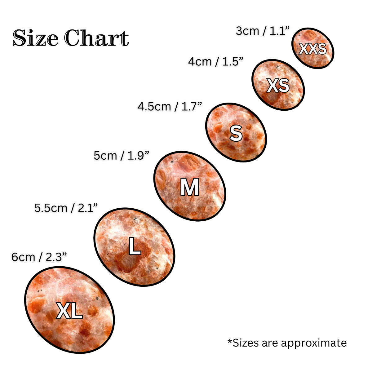 Sunstone Palm Stone (India) | sun stone palmstone, pocket stone, worry stone, Sunstone, flashy sunstone