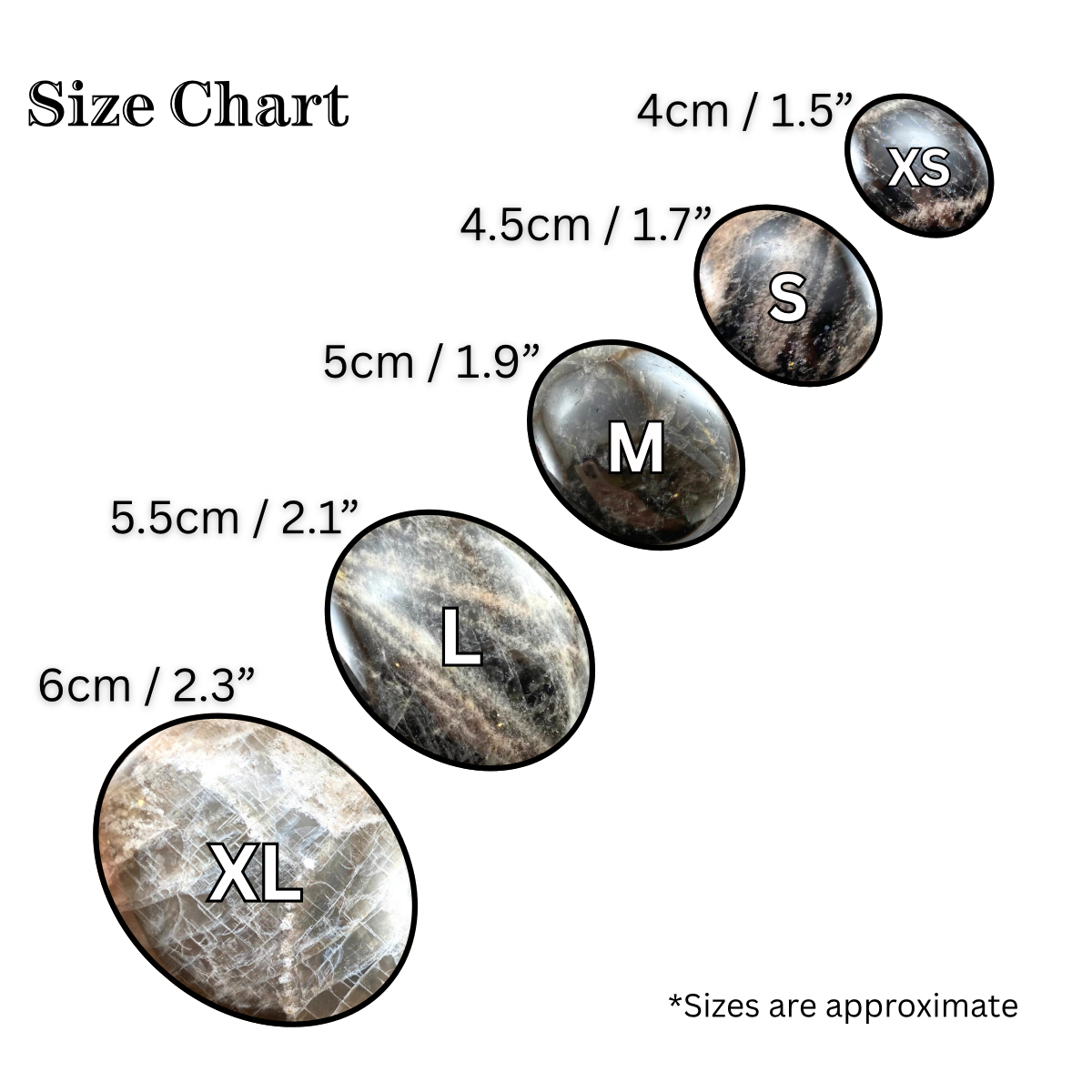 Grey Moonstone Palm Stone | grey moonstone palmstone, pocket stone, worry stone, grey moonstone