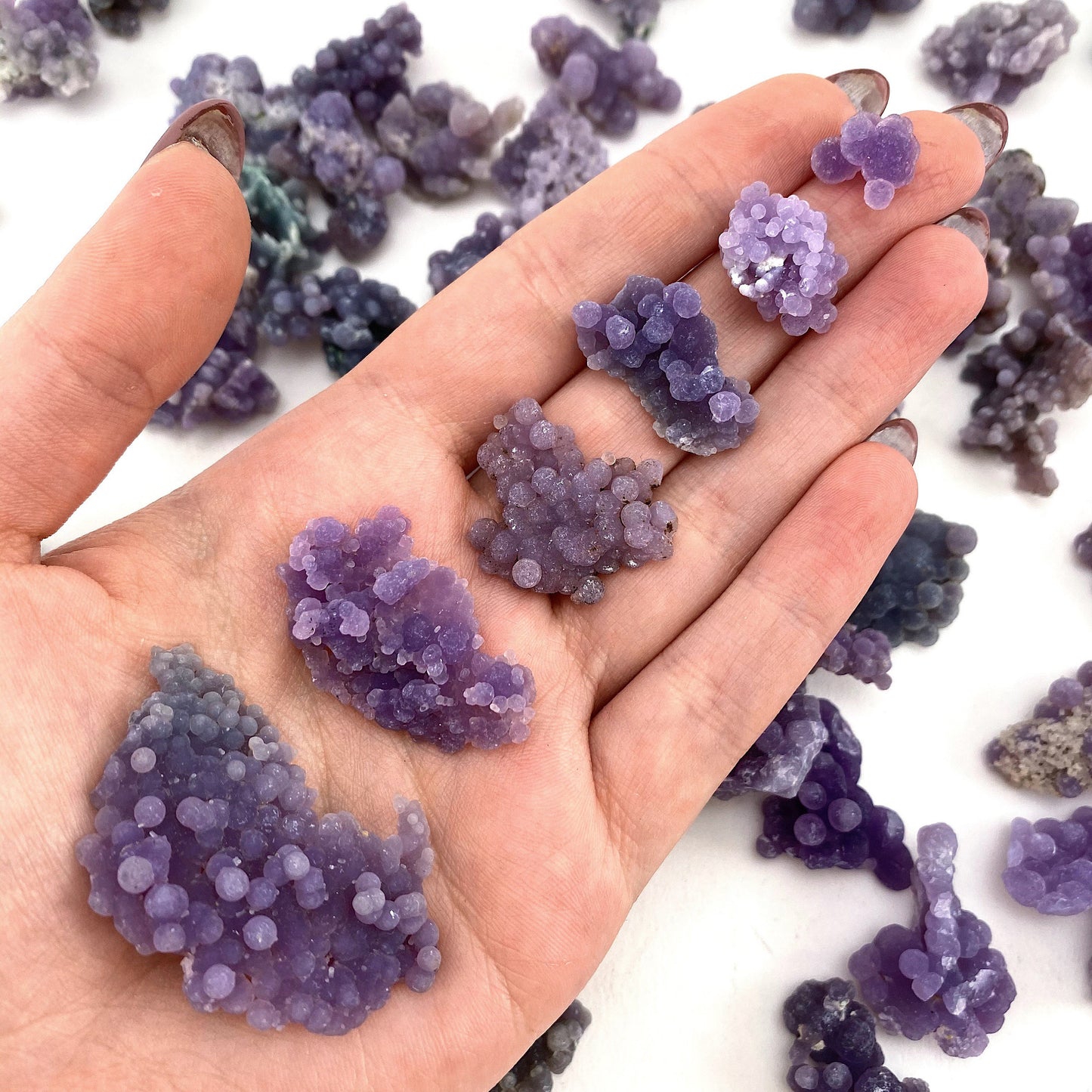 ONE Grape Amethyst Cluster (Indonesia) | mini grape agate, raw grape agate, grape agate crystal, purple grape agate