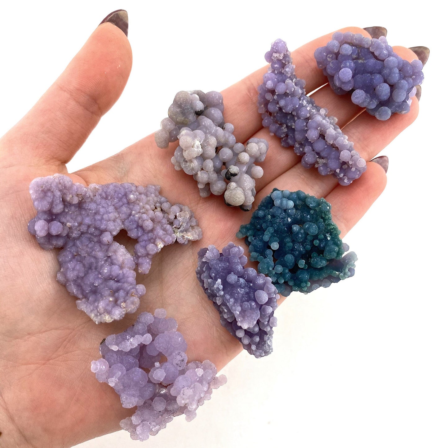 ONE Grape Amethyst Cluster (Indonesia) | mini grape agate, raw grape agate, grape agate crystal, purple grape agate