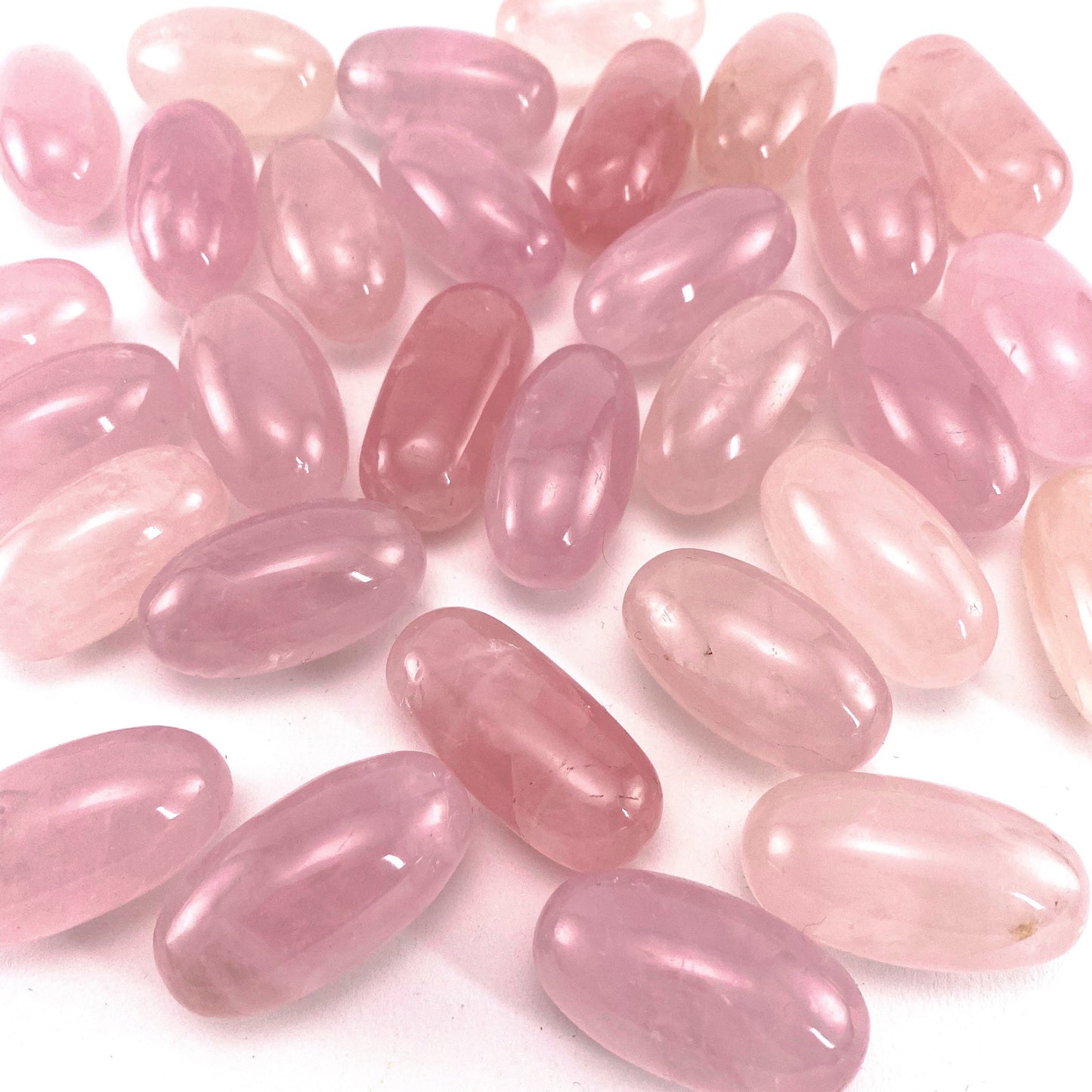 ONE Polished Rose Quartz, natural rose quartz, tumbled rose quartz, rose quartz tumble, rose quartz palm stone