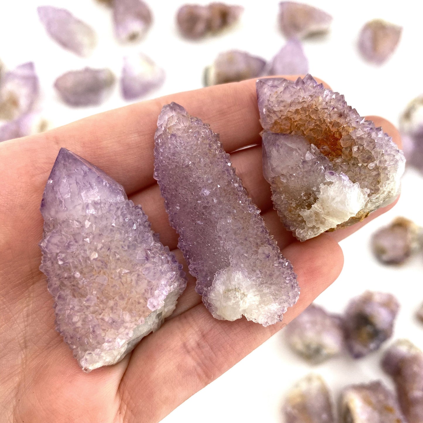 ONE Mini Purple Spirit Quartz Cluster, spirit amethyst, spirit quartz point, purple spirit quartz