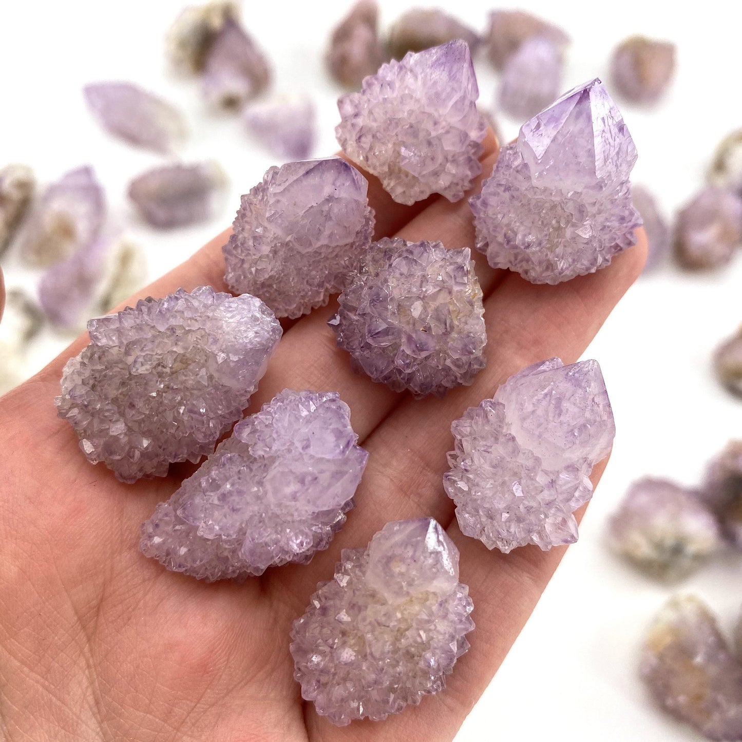 ONE Mini Purple Spirit Quartz Cluster, spirit amethyst, spirit quartz point, purple spirit quartz