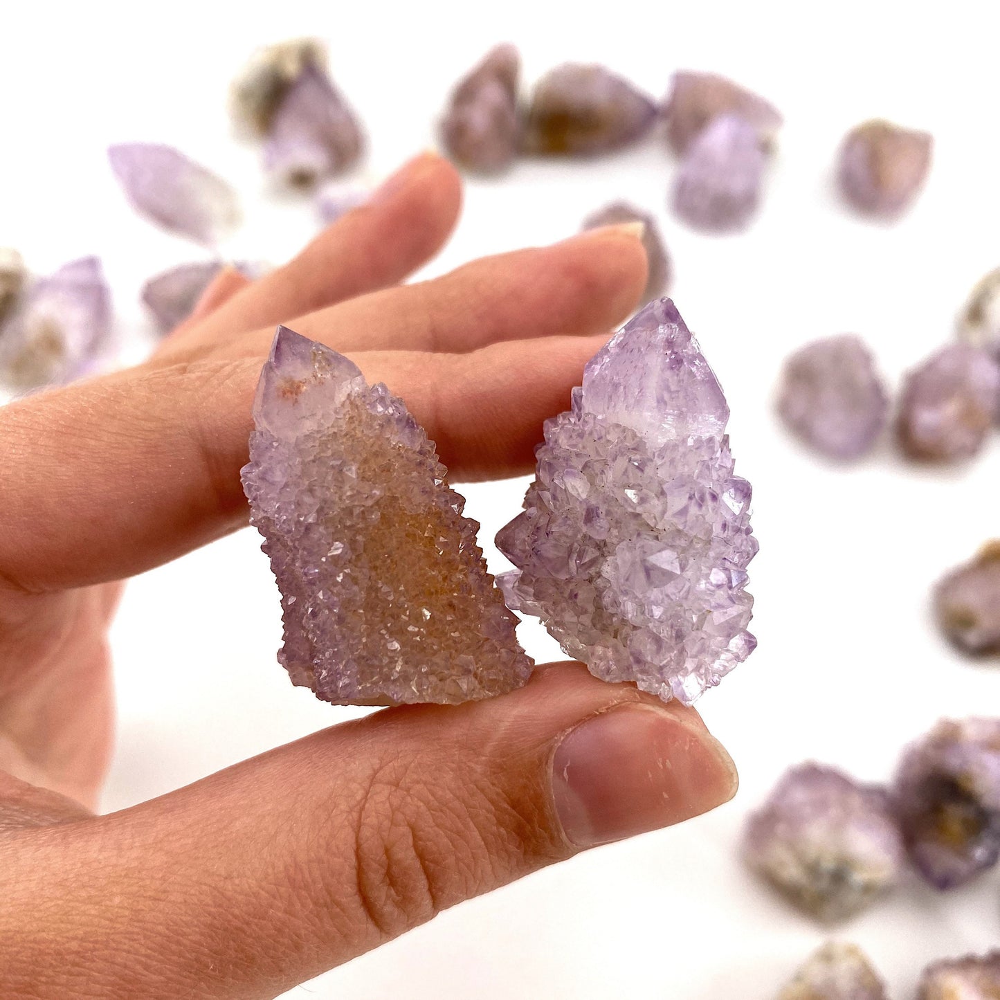 ONE Mini Purple Spirit Quartz Cluster, spirit amethyst, spirit quartz point, purple spirit quartz