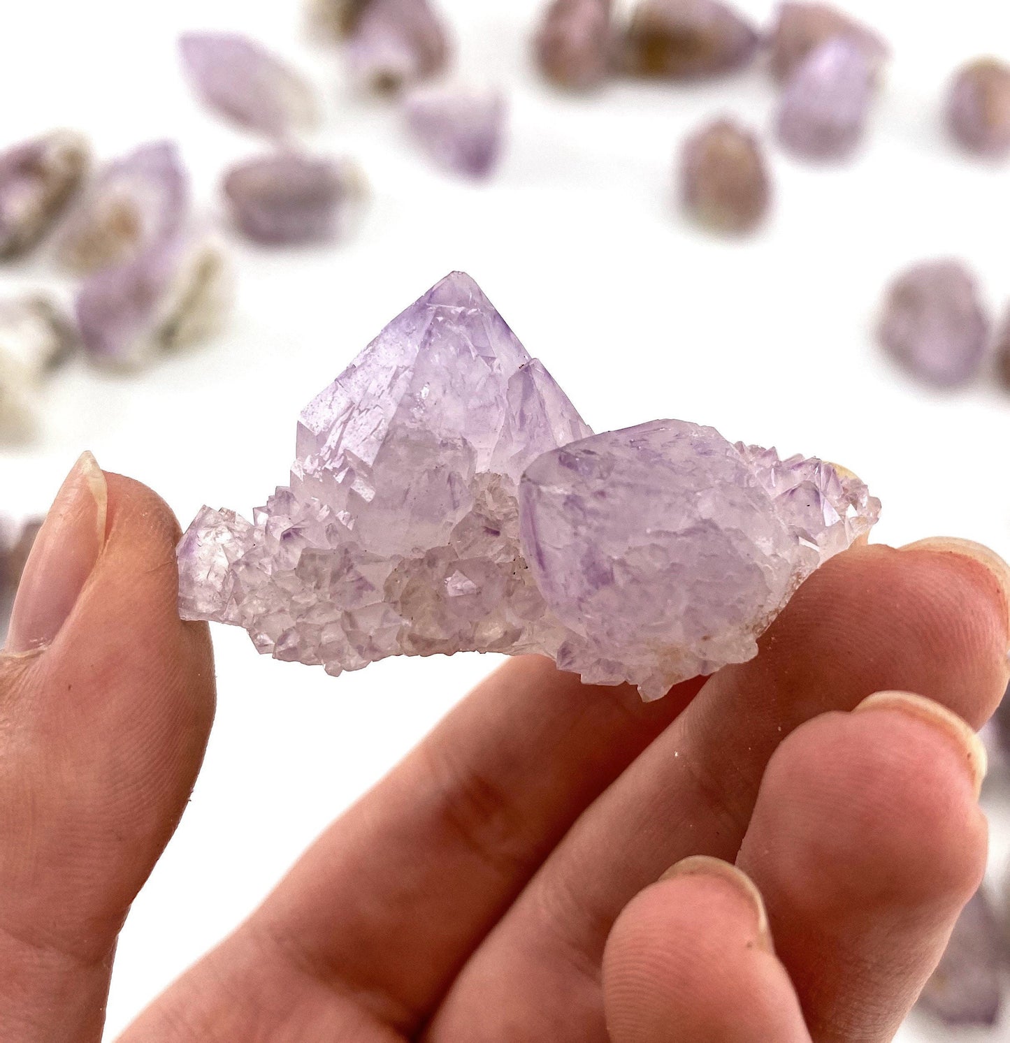ONE Mini Purple Spirit Quartz Cluster, spirit amethyst, spirit quartz point, purple spirit quartz