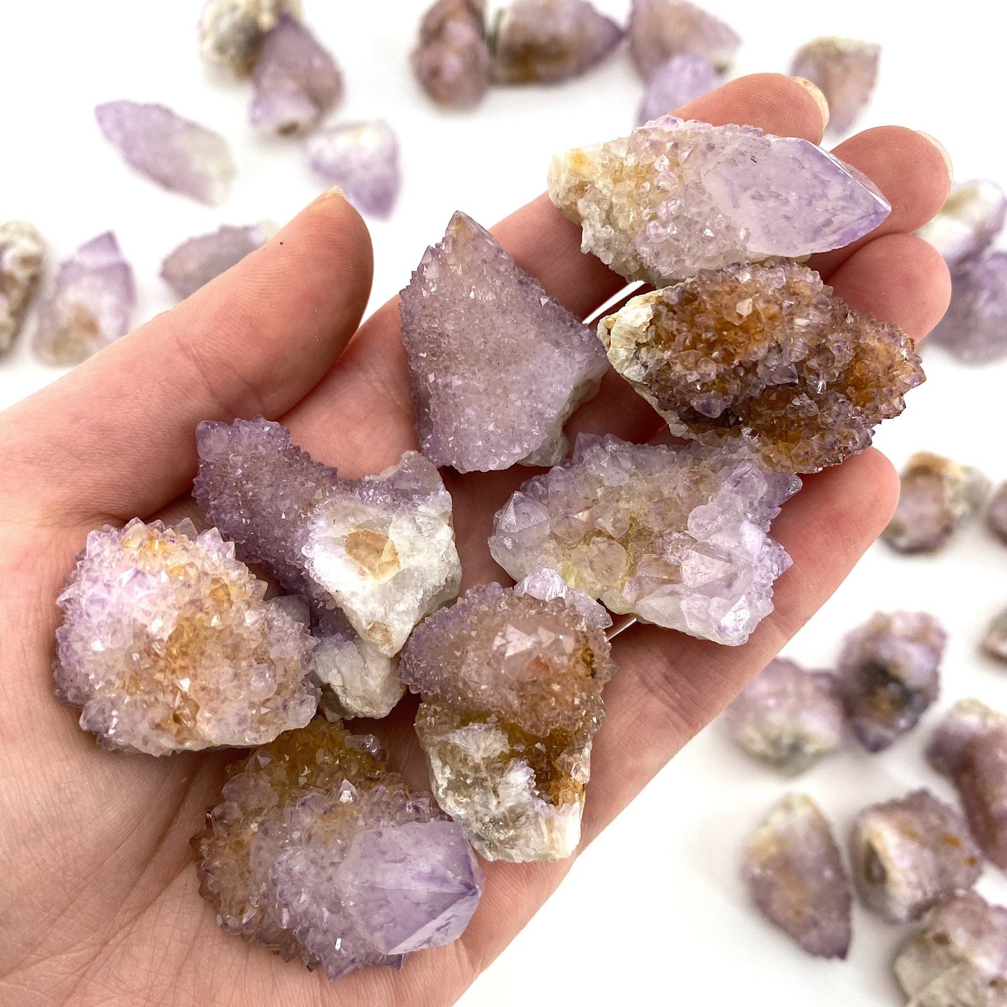 ONE Mini Purple Spirit Quartz Cluster, spirit amethyst, spirit quartz point, purple spirit quartz