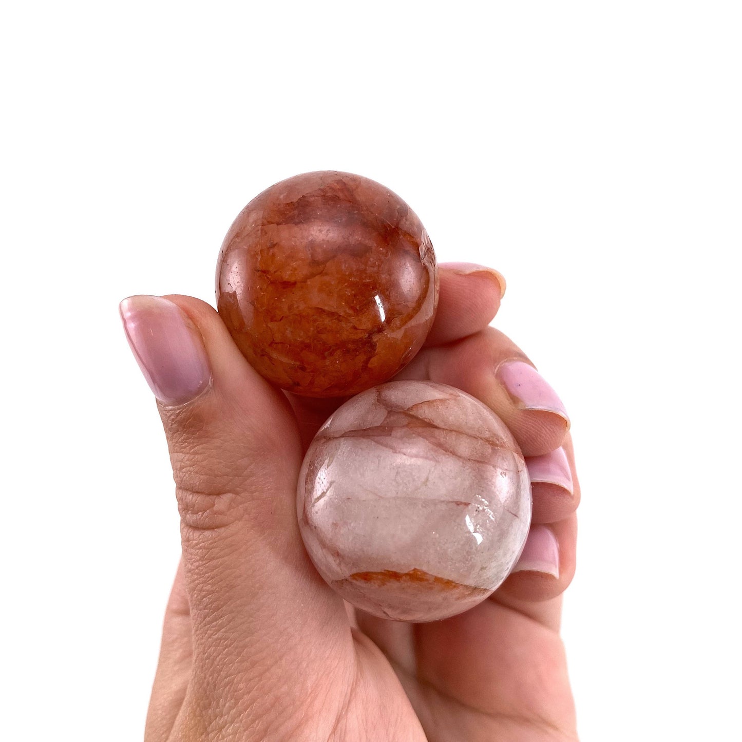 Fire quartz sphere, red fire quartz sphere, crystal ball, crystal sphere, fire quartz sphere