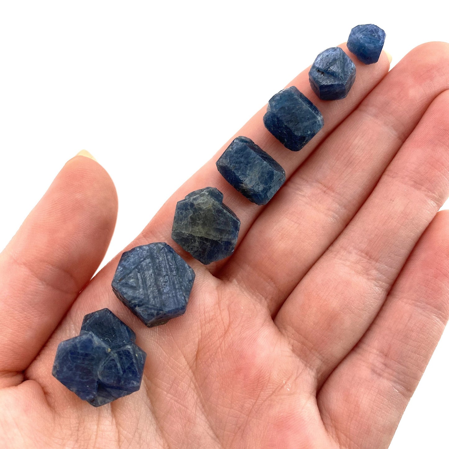 ONE Raw Blue Sapphire, natural blue sapphire, blue sapphire, etched sapphire