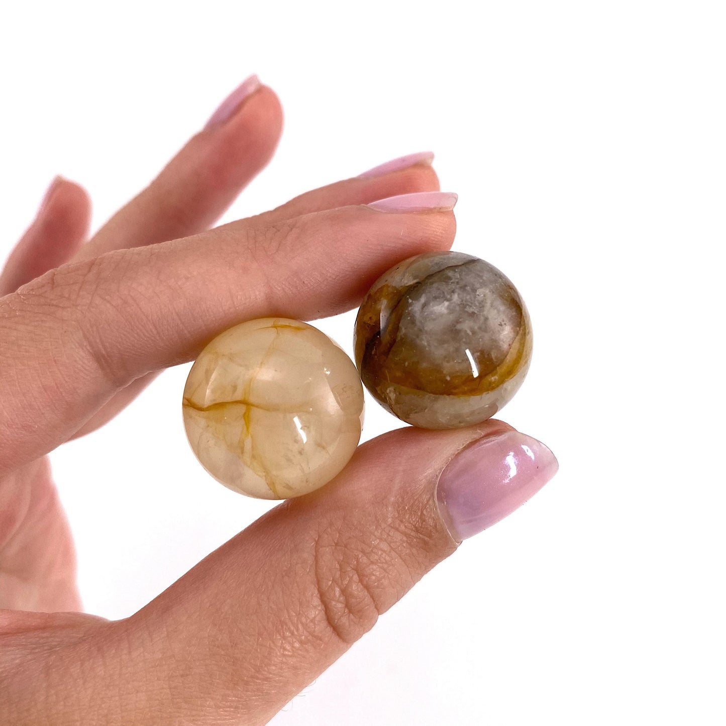 Golden healer quartz sphere, yellow hematoid sphere, crystal ball, crystal sphere, Golden Healer Quartz Palm Stone