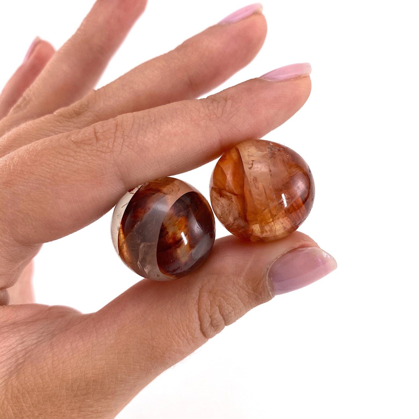 Fire quartz sphere, red fire quartz, red hematoid sphere, crystal ball, crystal sphere, fire quartz sphere