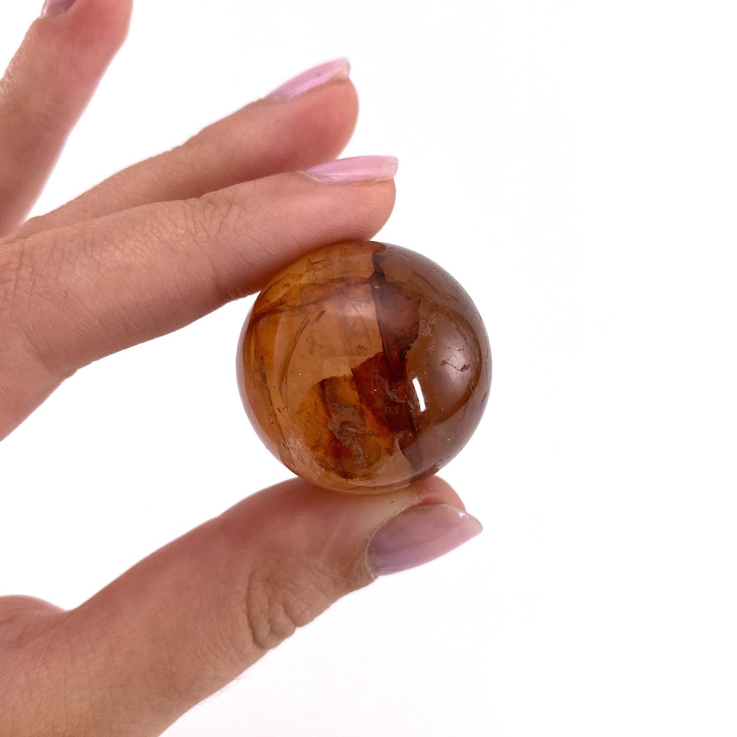 Fire quartz sphere, red fire quartz sphere, crystal ball, crystal sphere, fire quartz sphere