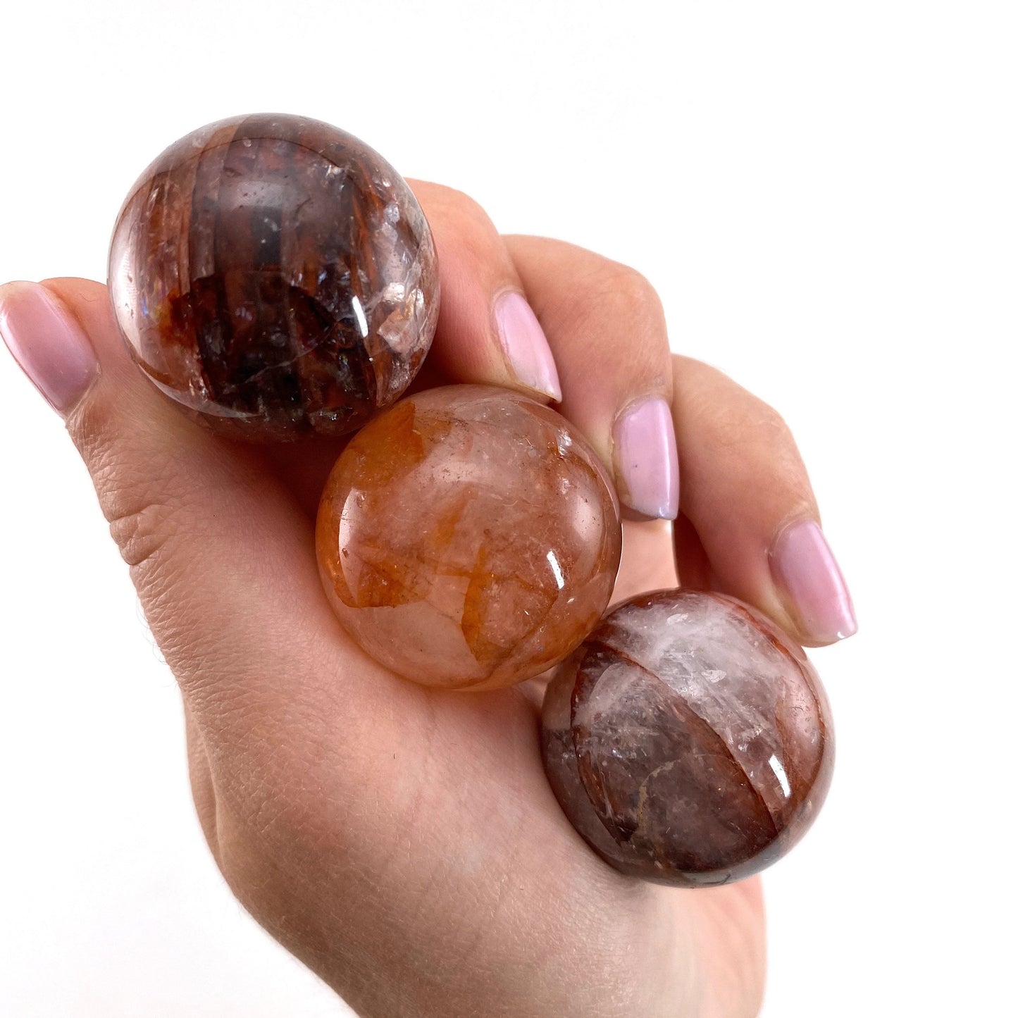 Fire quartz sphere, red fire quartz sphere, crystal ball, crystal sphere, fire quartz sphere