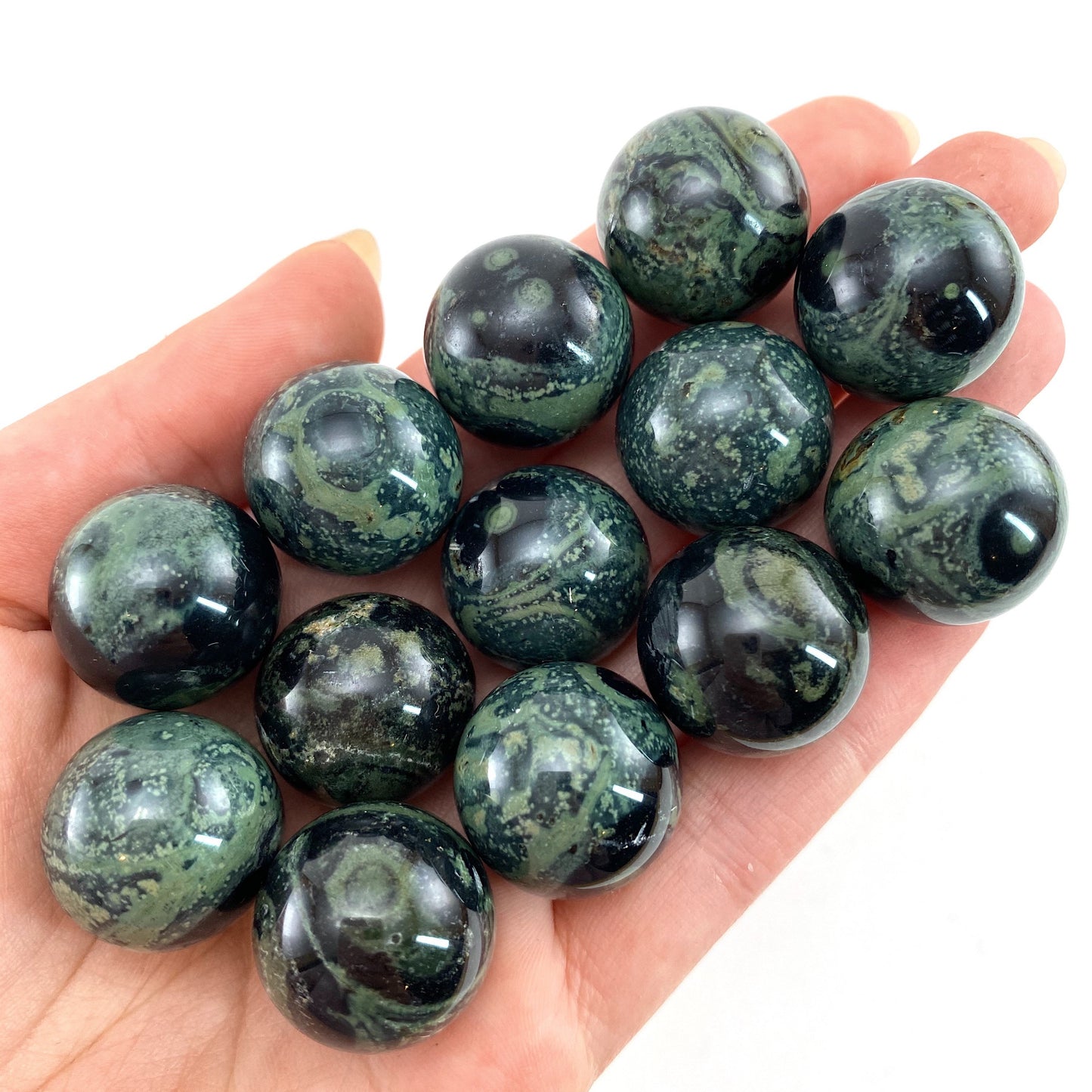 Kambaba Jasper Sphere, crystal ball, green jasper sphere, Kambaba jasper crystal, crystal sphere