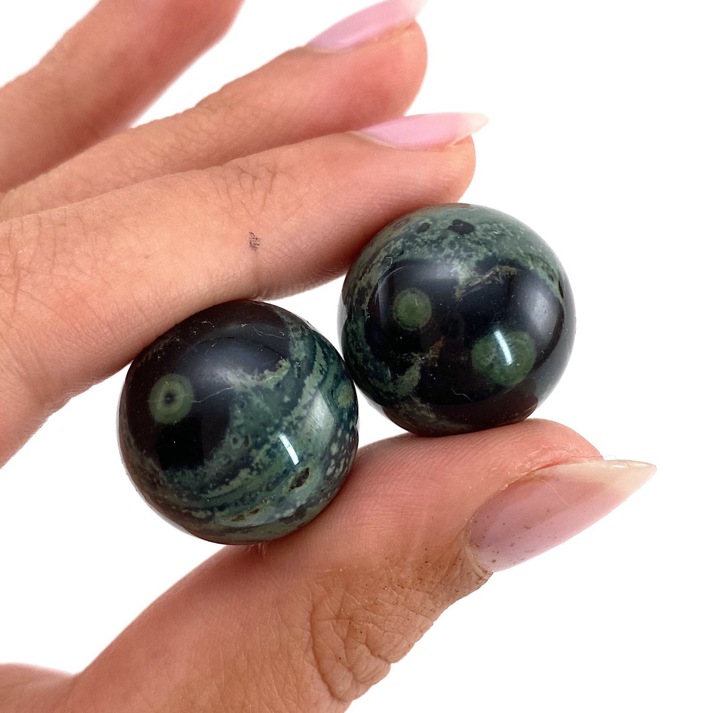 Kambaba Jasper Sphere, crystal ball, green jasper sphere, Kambaba jasper crystal, crystal sphere