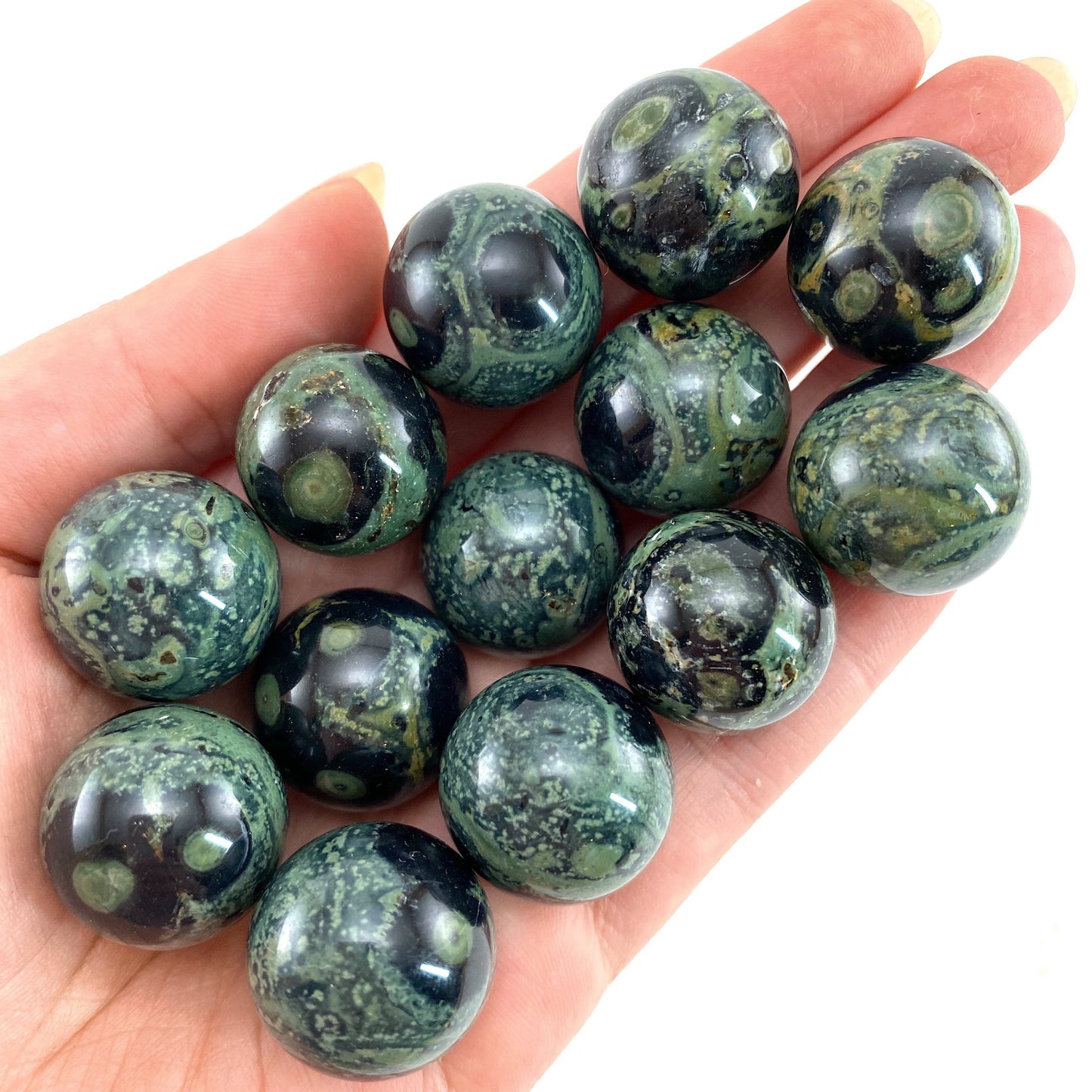 Kambaba Jasper Sphere, crystal ball, green jasper sphere, Kambaba jasper crystal, crystal sphere