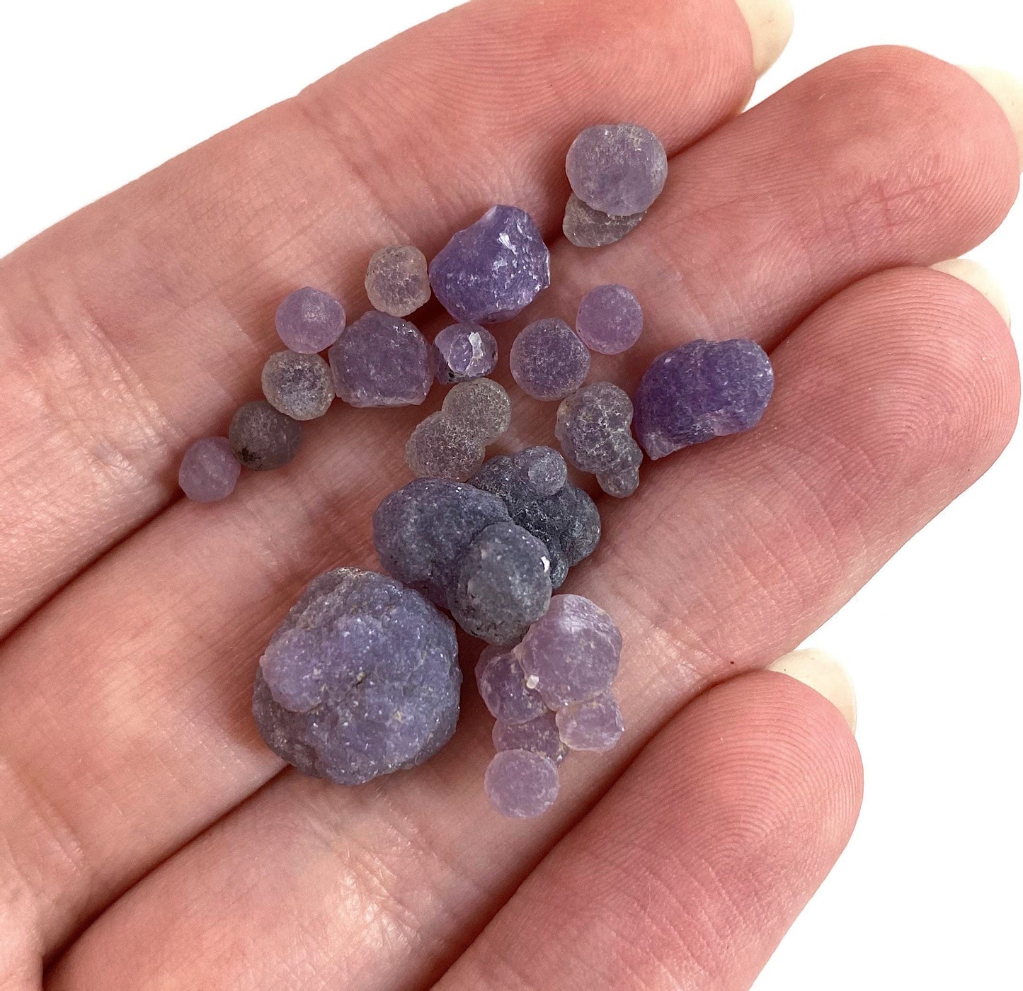 5 grams of mini Grape Amethyst, mini grape agate, raw grape agate, grape agate crystal, grape agate spheres