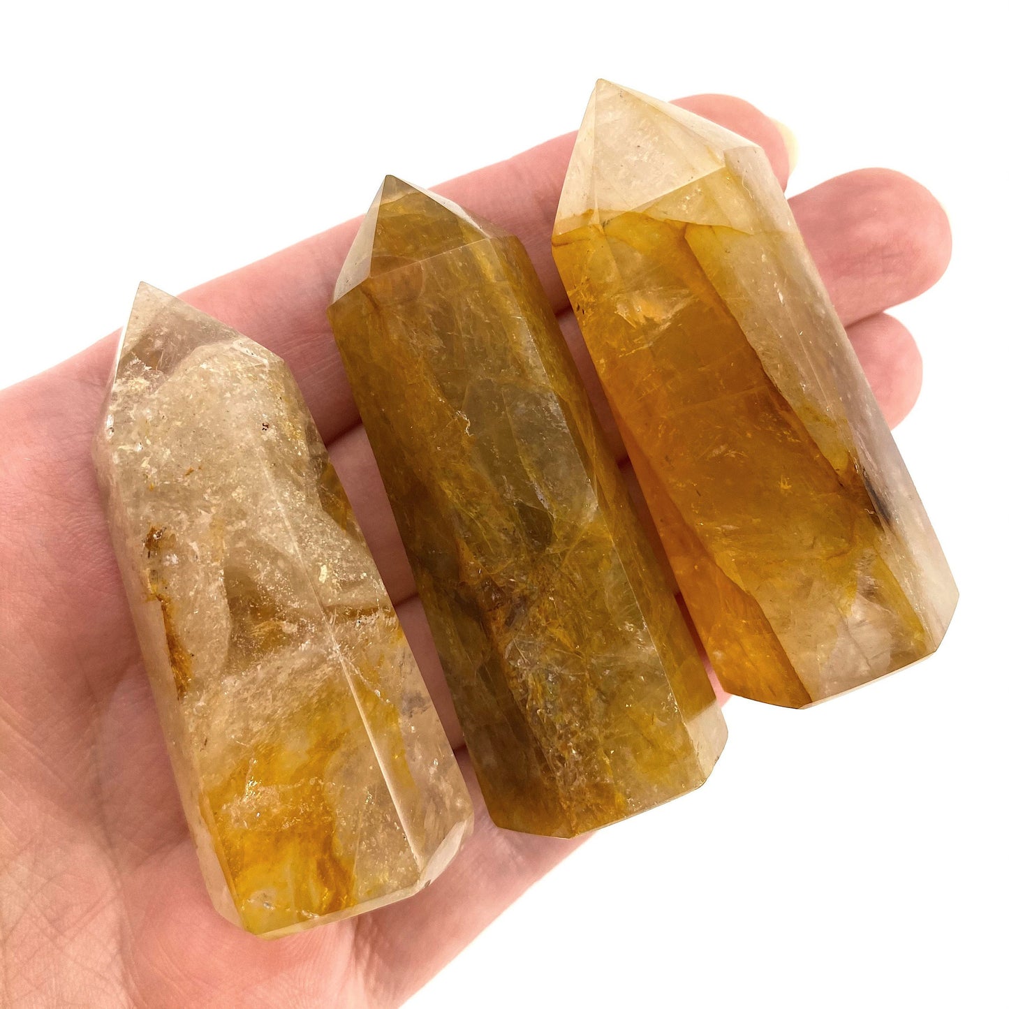 Golden Healer Quartz Point, Yellow Hematoid mini tower, crystal point, golden healer quartz crystal, yellow quartz