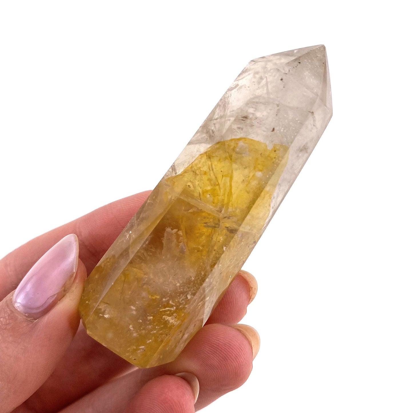 Golden Healer Quartz Point, Yellow Hematoid mini tower, crystal point, golden healer quartz crystal, yellow quartz
