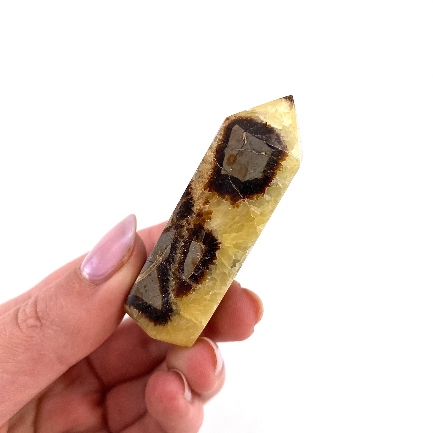 Septarian Point, septarian tower, crystal point, septarian crystal, dragon stone