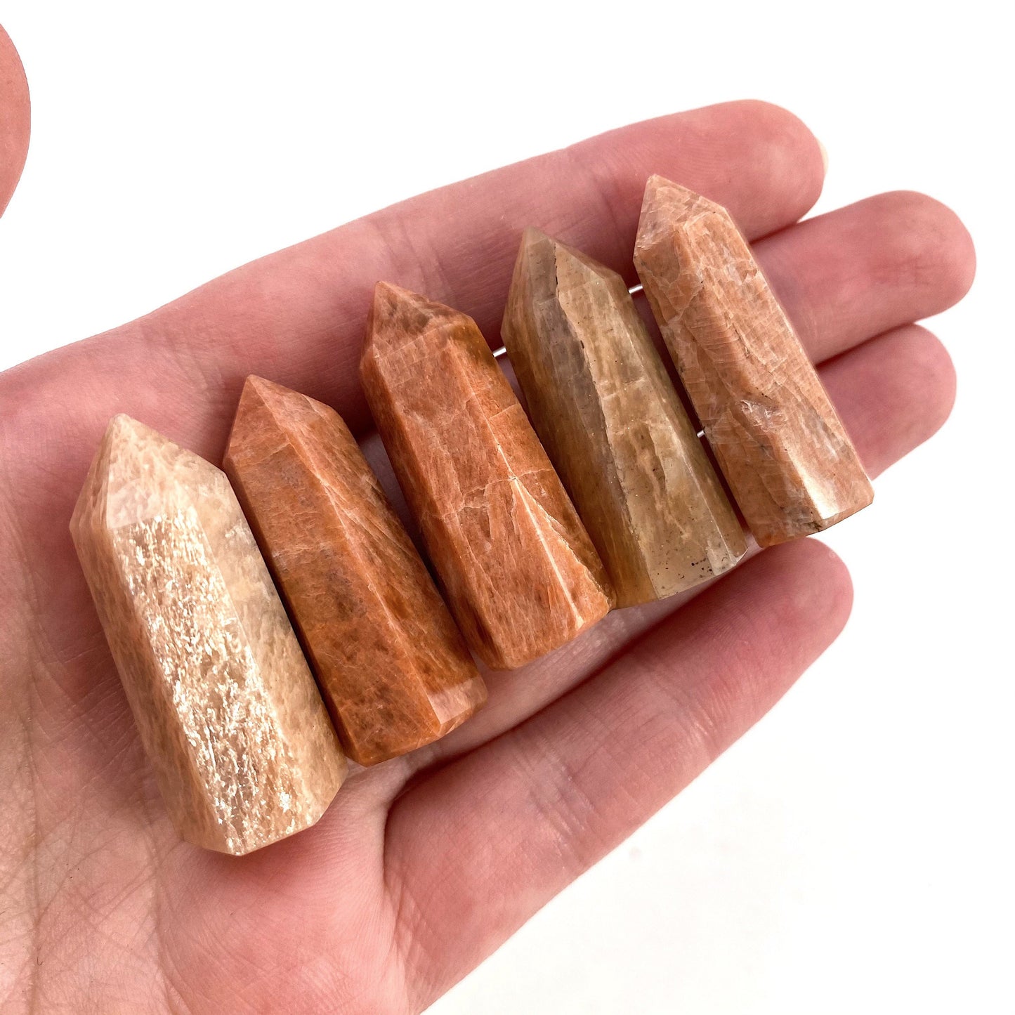Peach Moonstone Point, peach moonstone tower, crystal point, peach moonstone crystal, peach moonstone