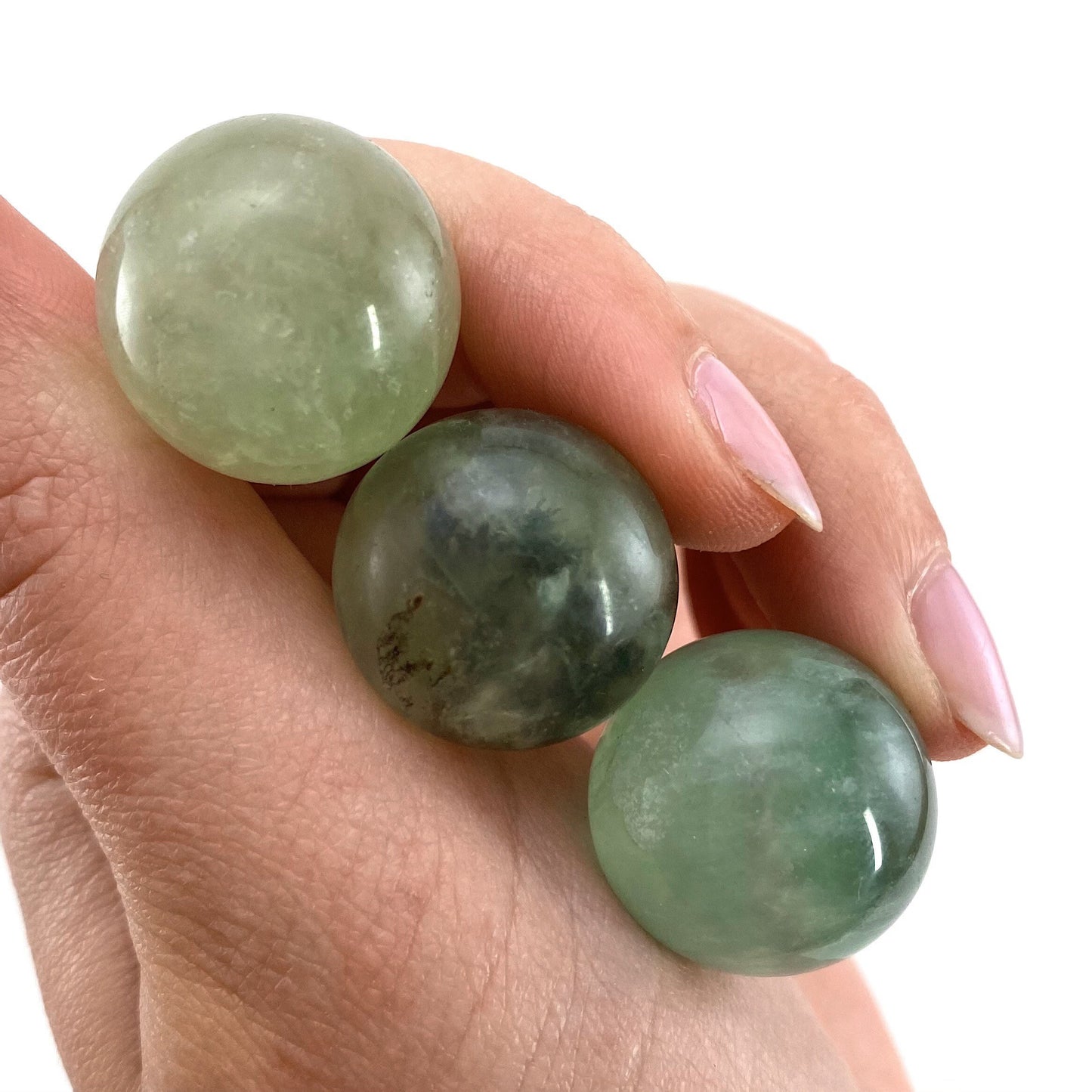 Green Fluorite Sphere, crystal ball, green fluorite sphere, fluorite palm stone, crystal sphere