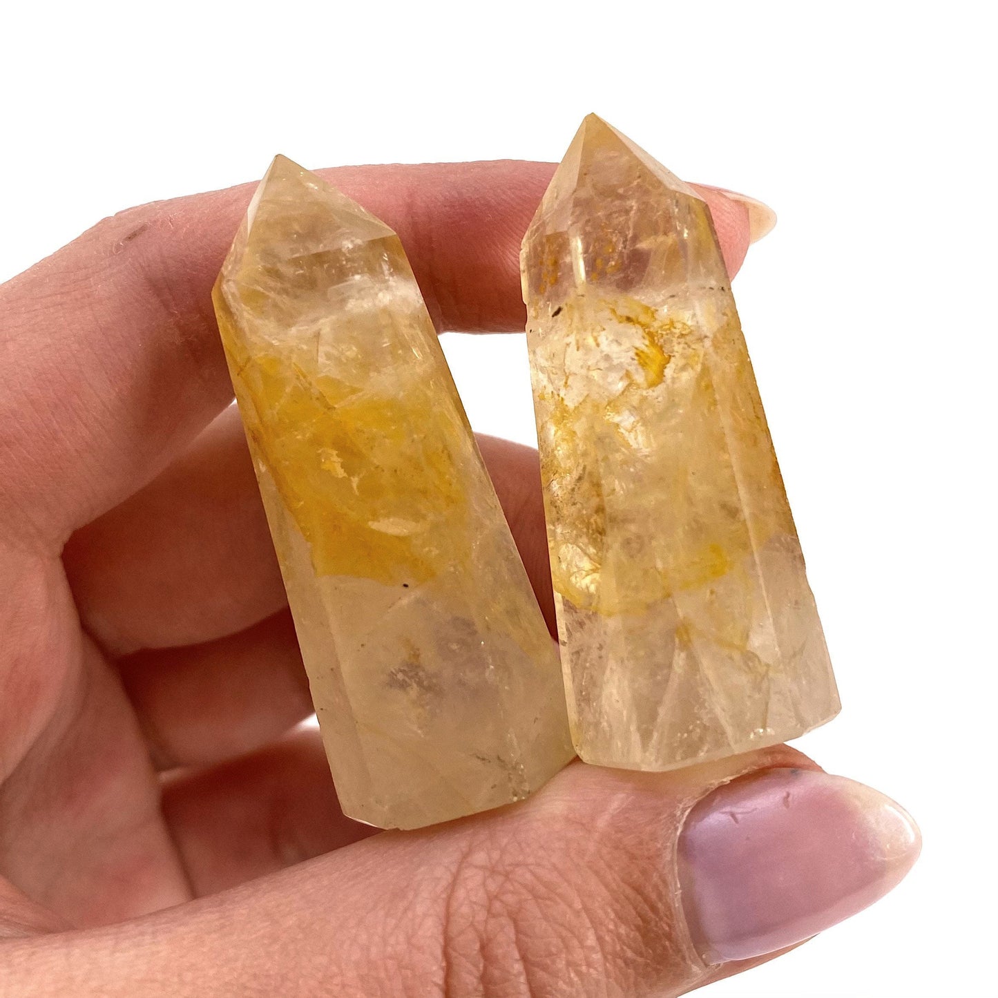 Golden Healer Quartz Point, Yellow Hematoid mini tower, crystal point, golden healer quartz crystal, yellow quartz