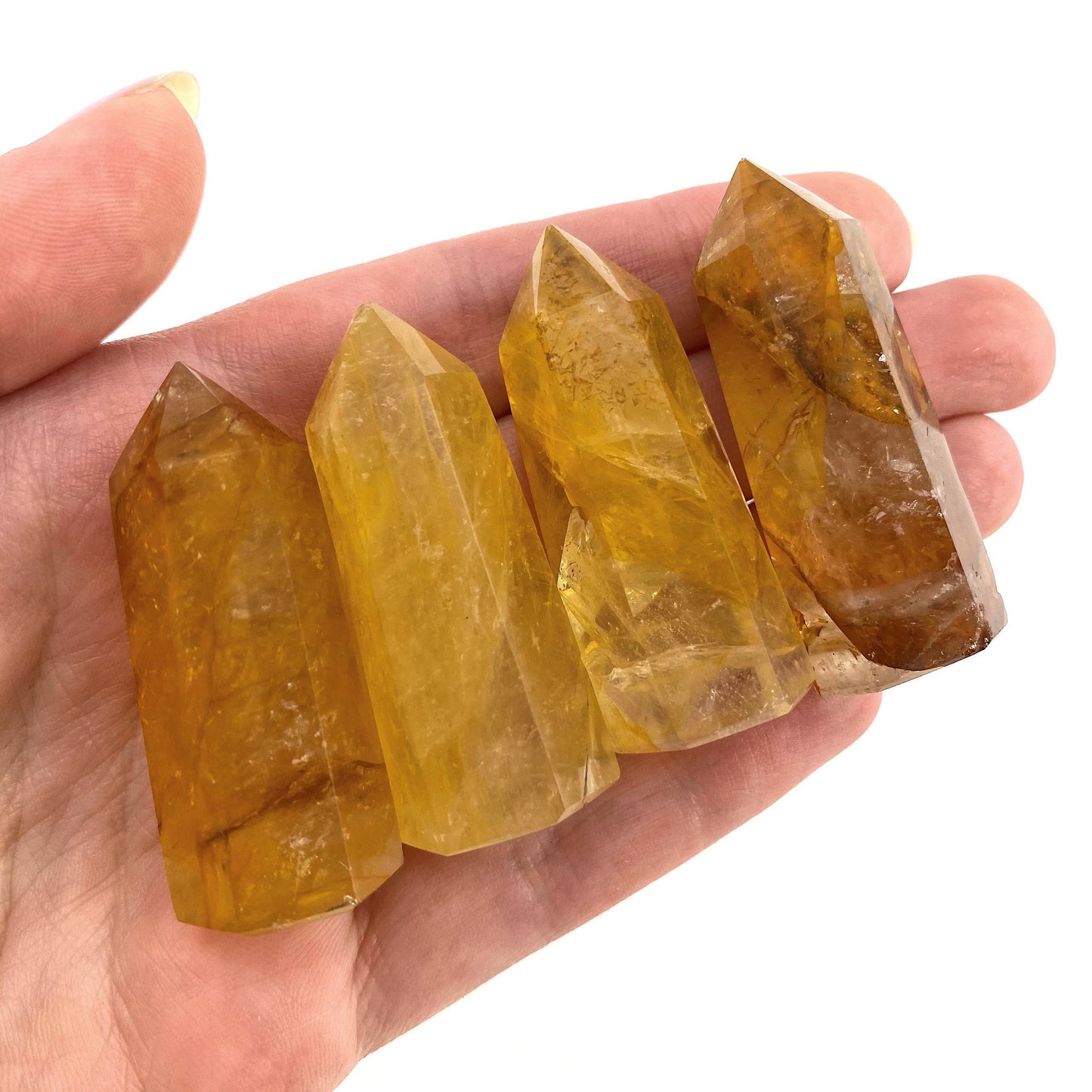 Golden Healer Quartz Point, Yellow Hematoid mini tower, crystal point, golden healer quartz crystal, yellow quartz