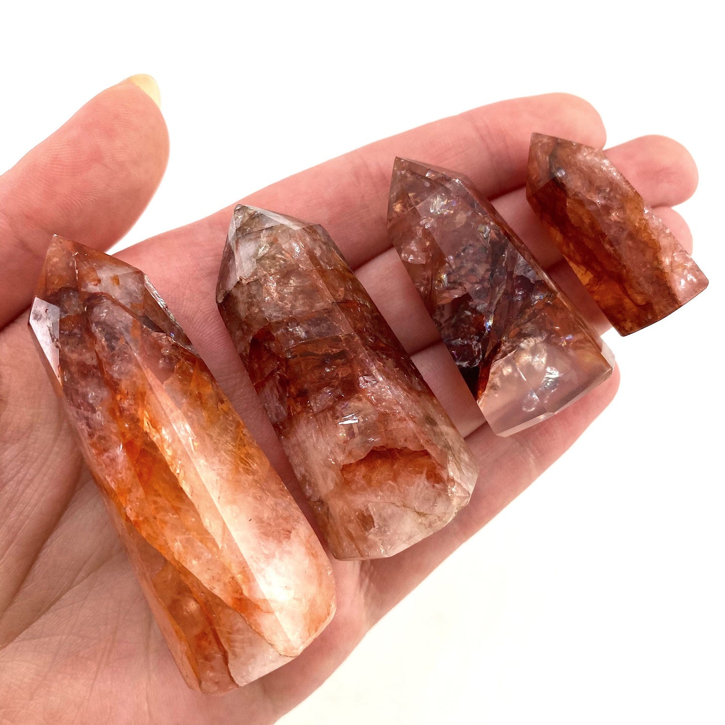 Fire Quartz Point, Red fire quartz, Hematoid mini tower, crystal point, red hematoid quartz crystal, fire quartz