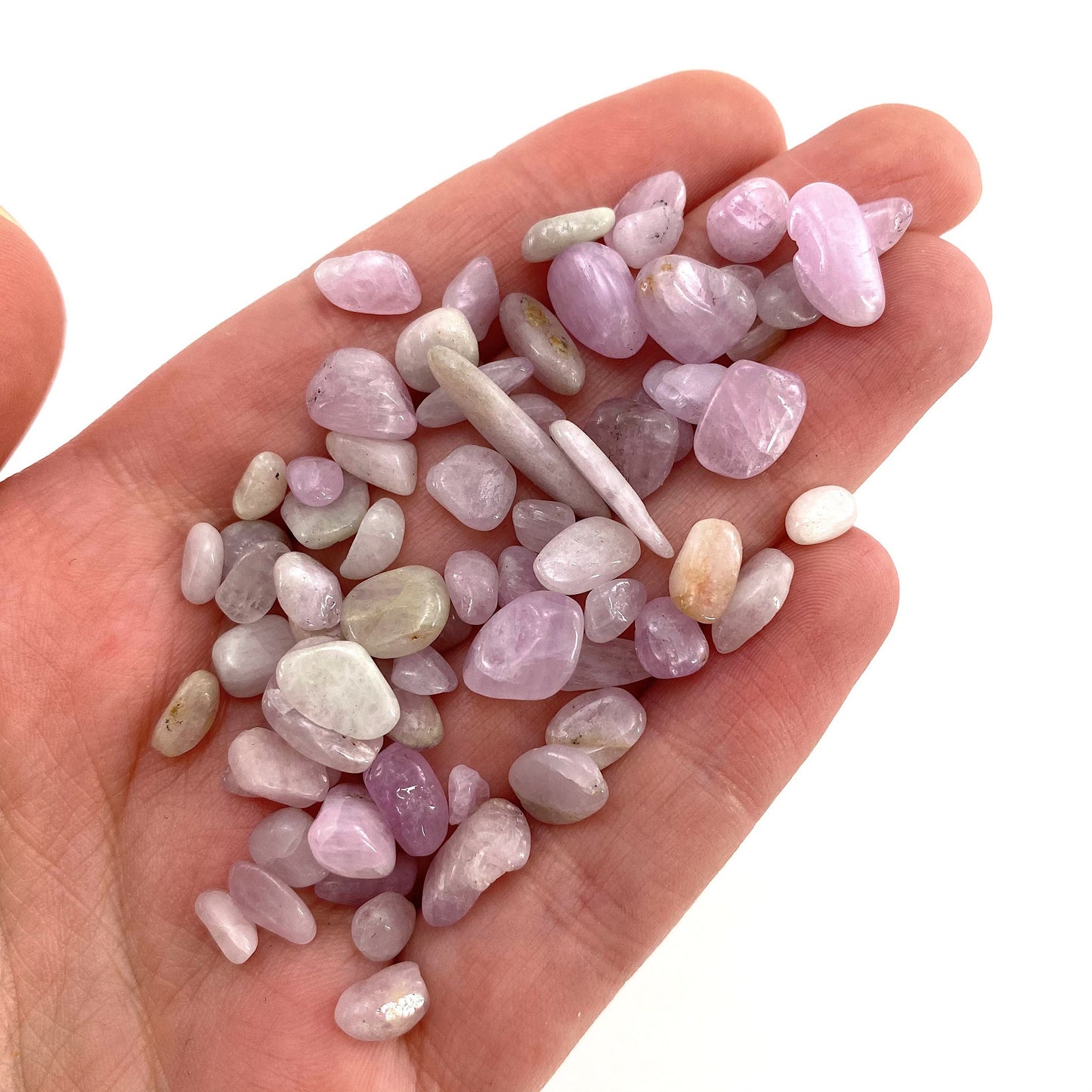 20g of Pink Kunzite, mini tumbled stones, tumbled crystal, tumbled kunzite, pink kunzite