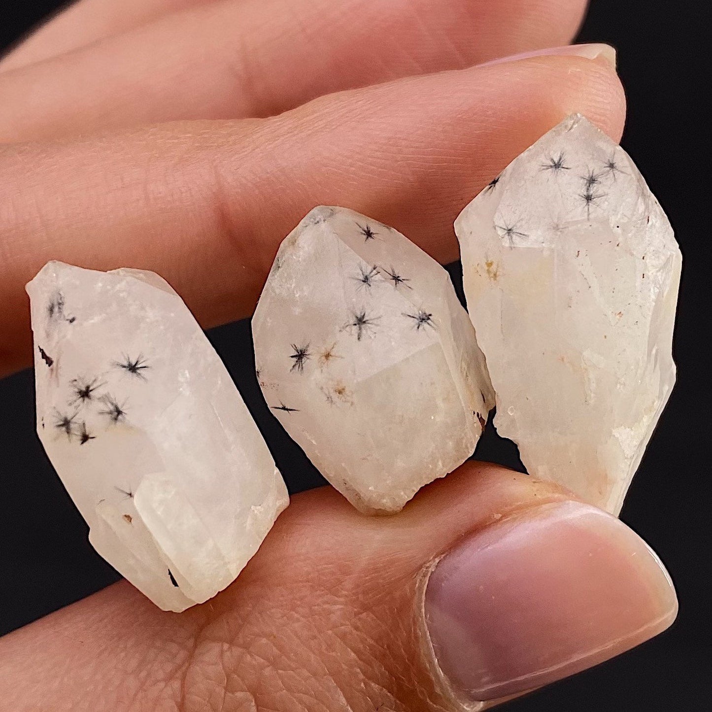 Rare! ONE Hollandite Quartz Point (Madagascar), natural hollandite quartz crystal, spider quartz, spider quartz point