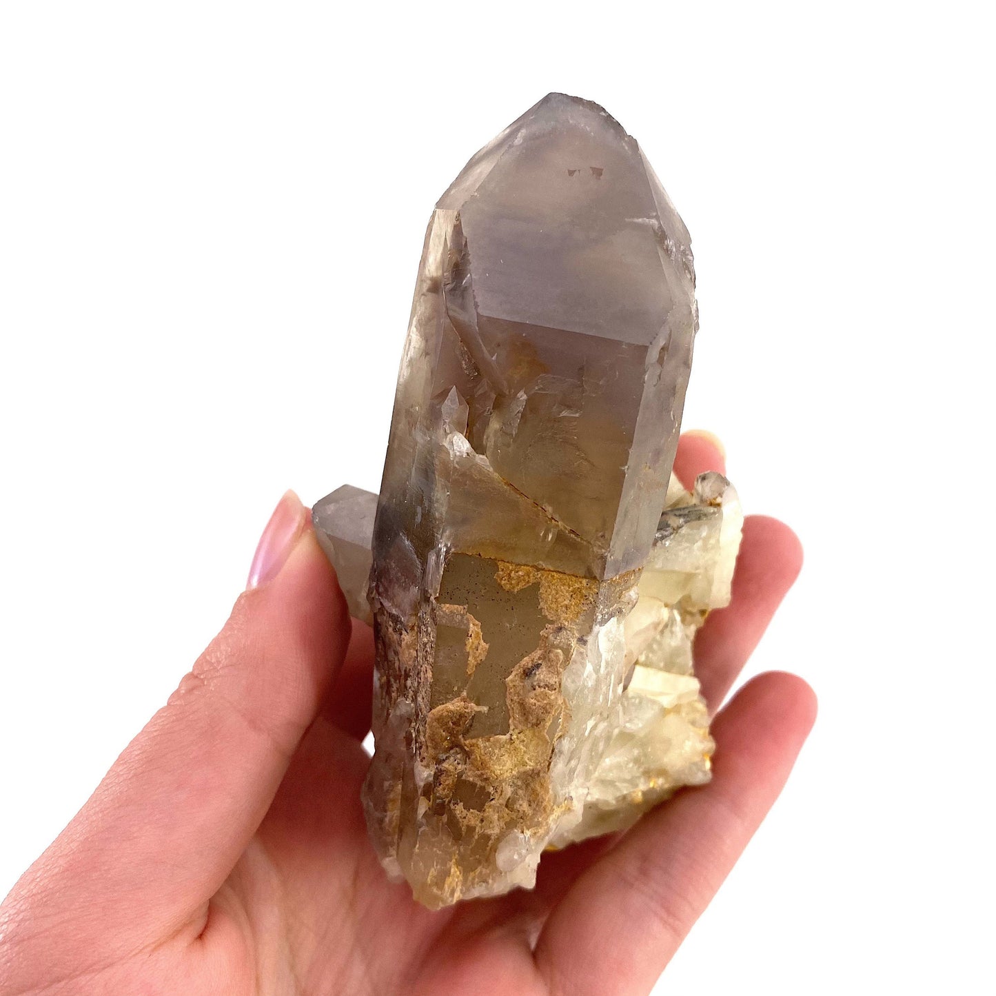 Red Hematite Quartz Cluster (Zimbabwe), quartz crystal, hematite quartz point, red phantom quartz, fire quartz
