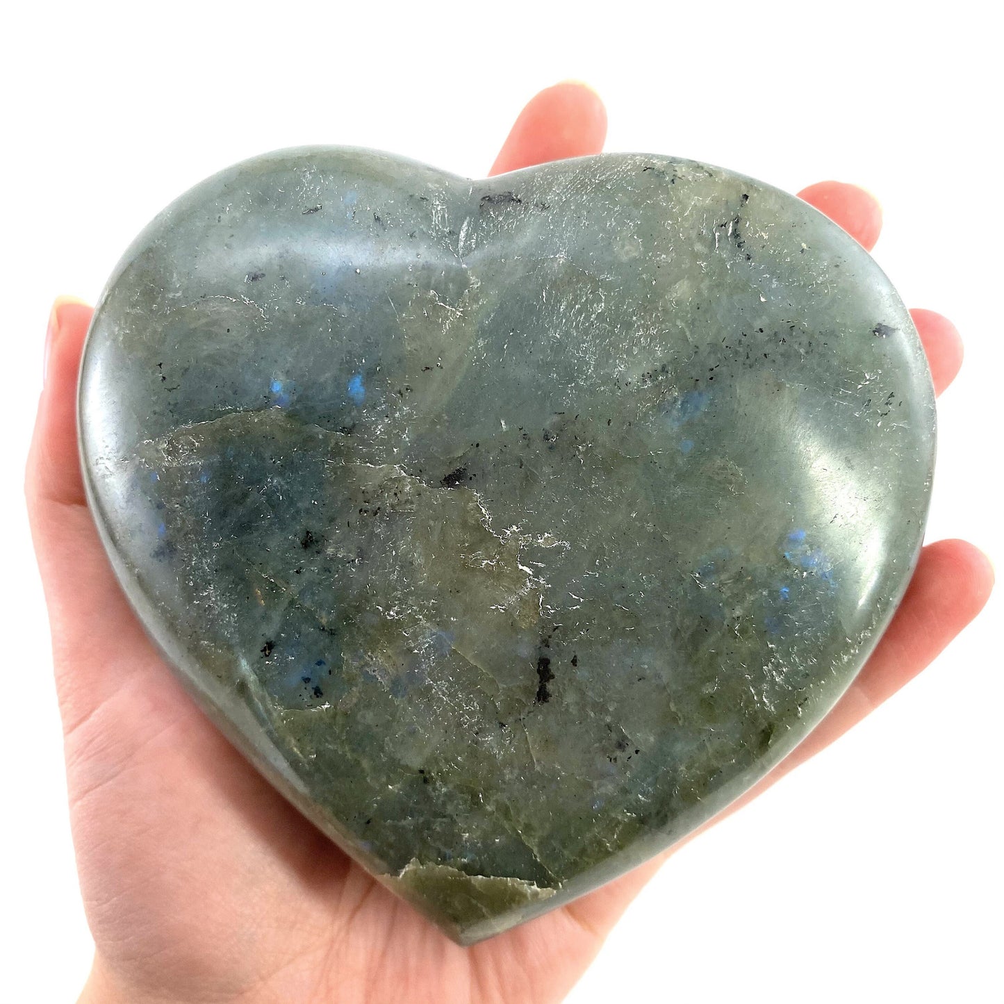 Huge Labradorite heart, crystal heart, labradorite, polished labradorite