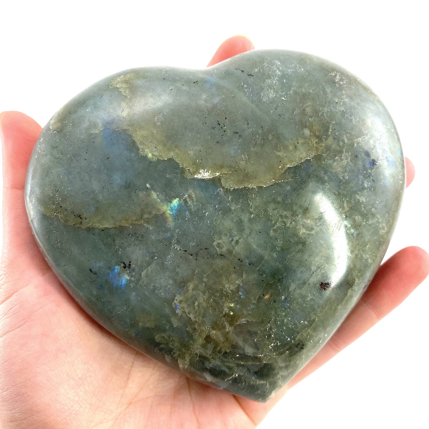 Huge Labradorite heart, crystal heart, labradorite, polished labradorite