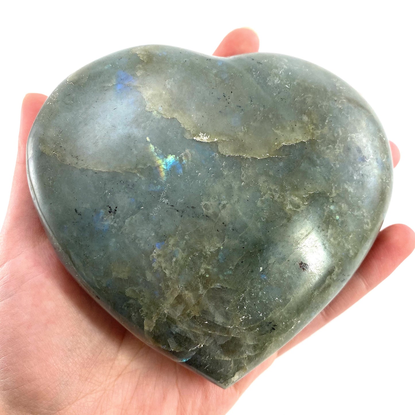 Huge Labradorite heart, crystal heart, labradorite, polished labradorite