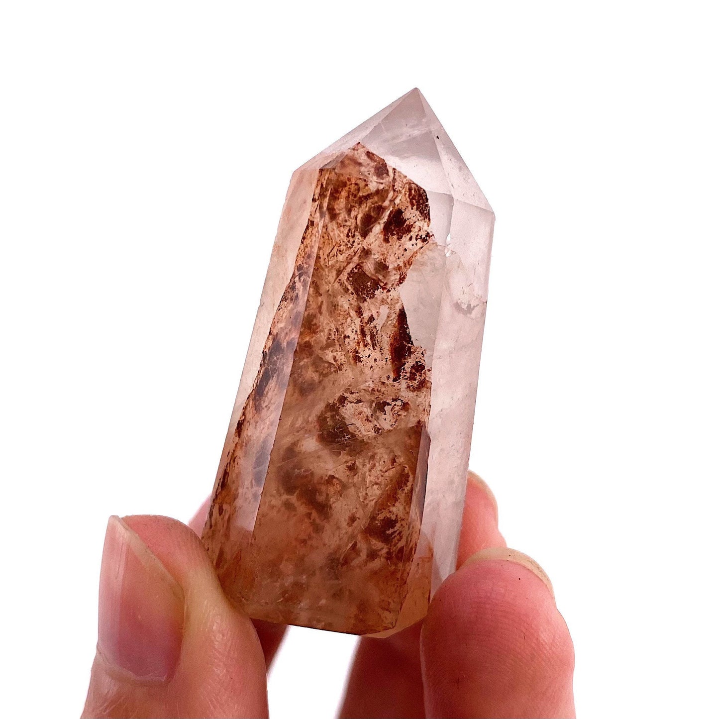 Fire Quartz Point, Red fire quartz, Hematoid mini tower, crystal point, red hematoid quartz crystal, fire quartz