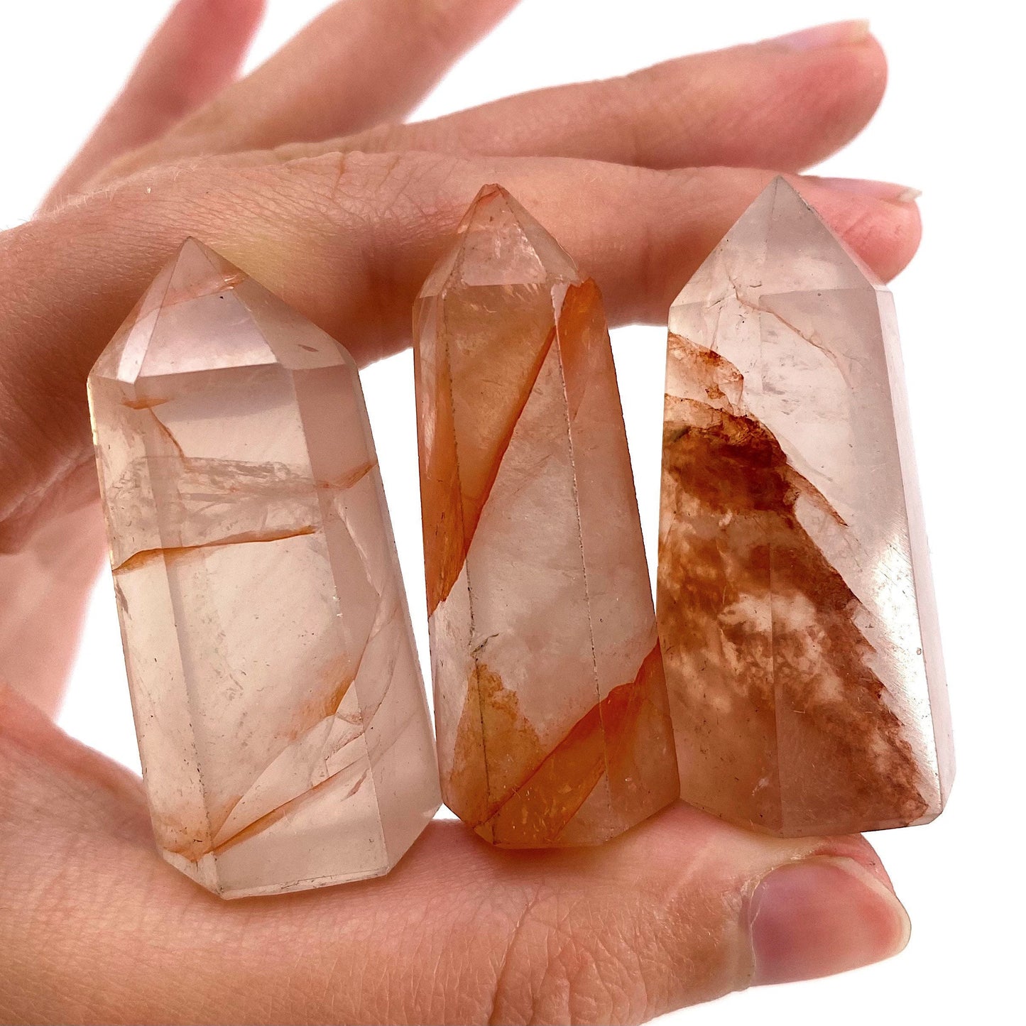 Fire Quartz Point, Red fire quartz, Hematoid mini tower, crystal point, red hematoid quartz crystal, fire quartz