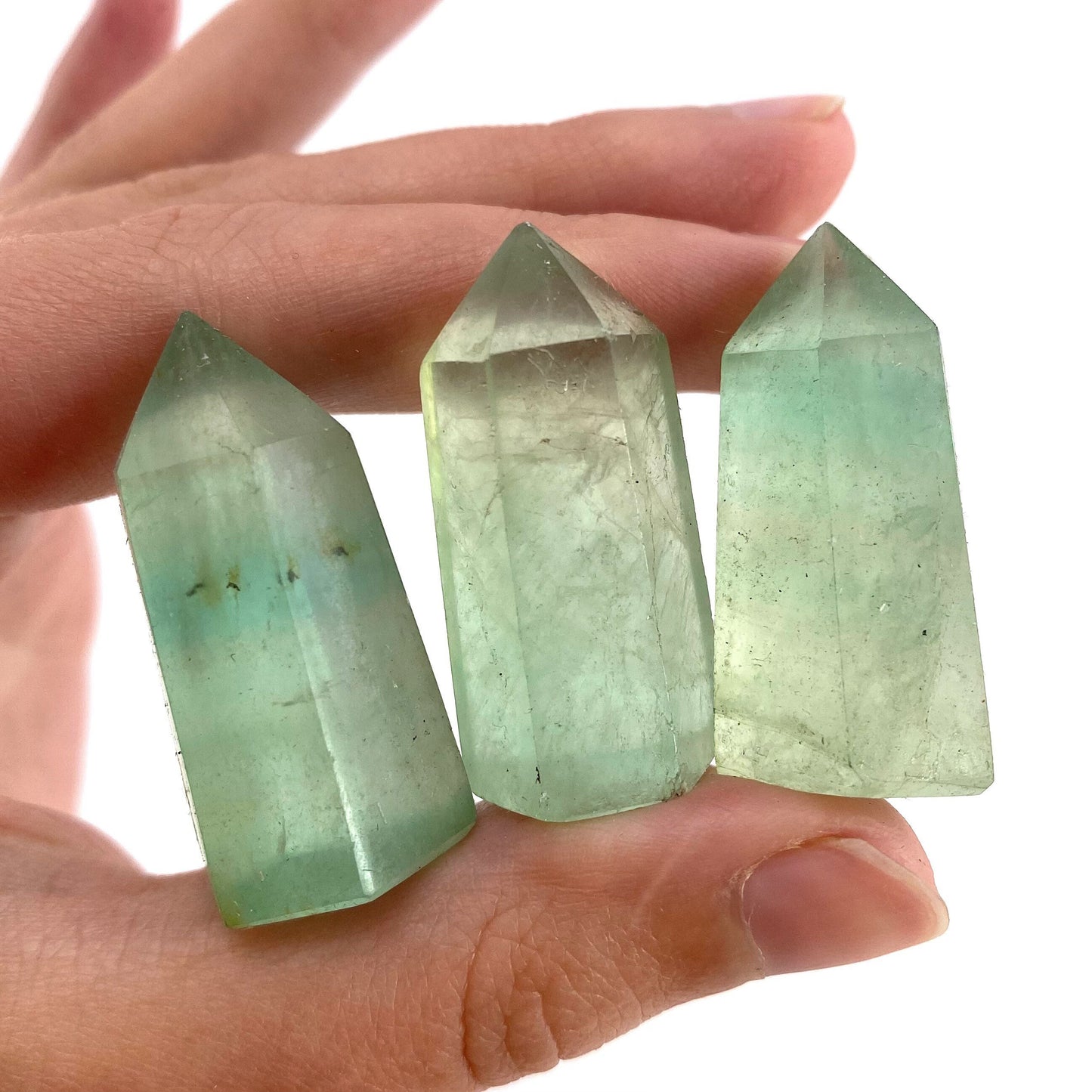 Green Fluorite Point, Fluorite mini tower, crystal point, green fluorite crystal, green fluorite