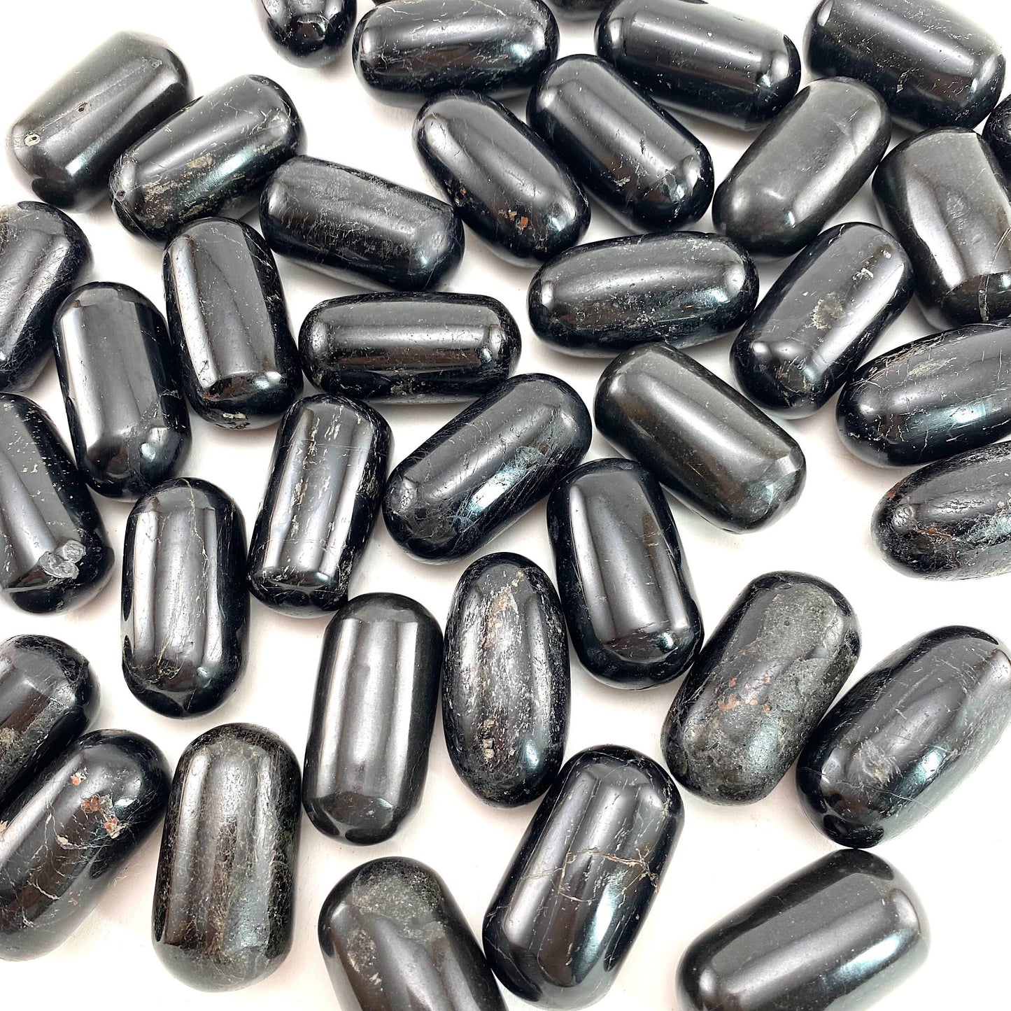 ONE Polished Black Tourmaline Stone, natural tourmaline, tumbled black tourmaline, tourmaline tumble, black tourmaline palm stone