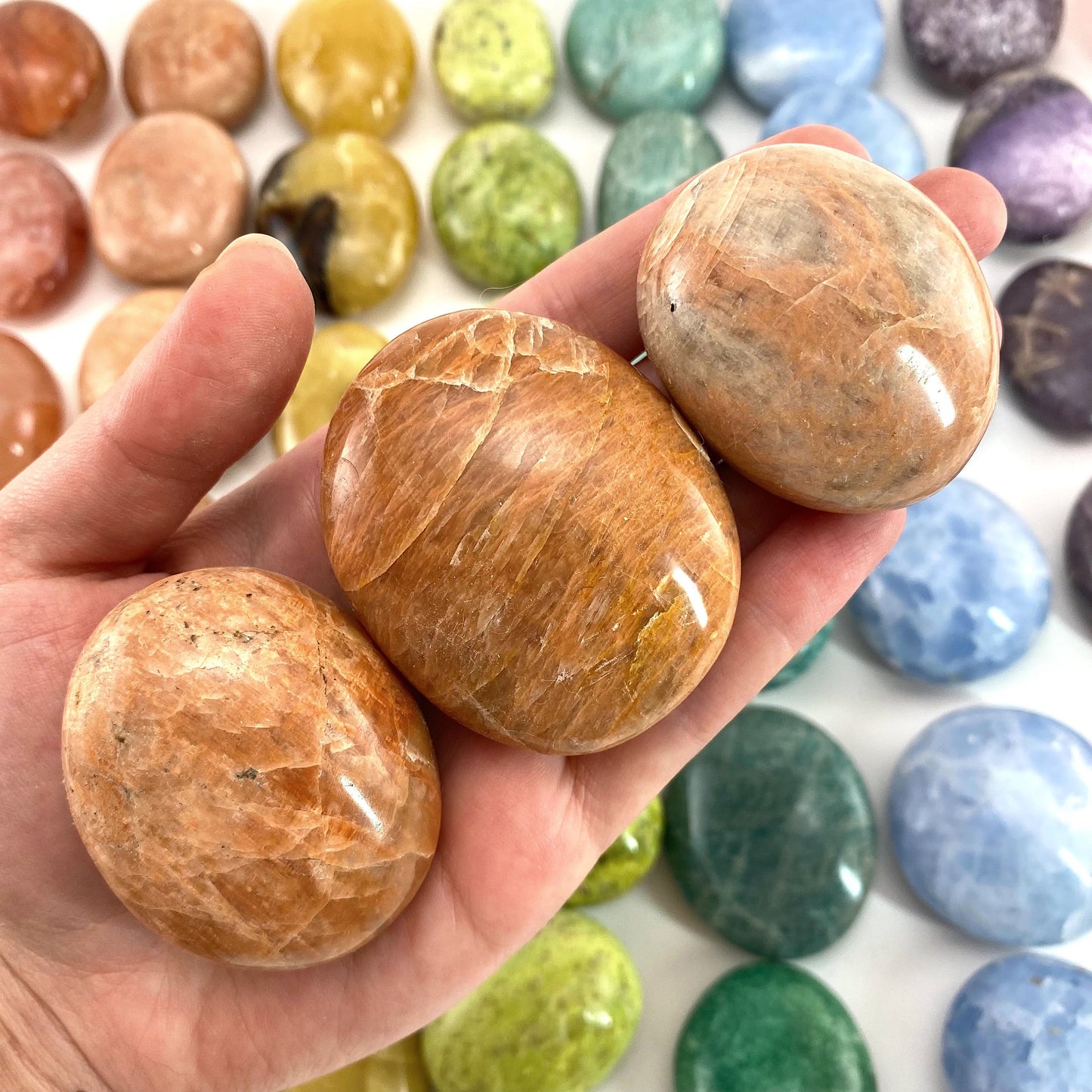 Chakra Crystal Set | set of 8 stones, palm stone set, chakra crystals, pocket stone, chakra palm stones