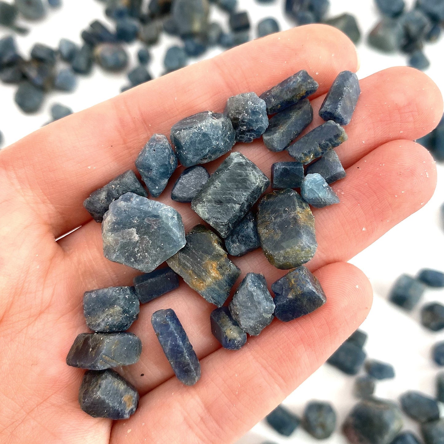 ONE Raw Blue Sapphire, natural blue sapphire, blue sapphire, etched sapphire