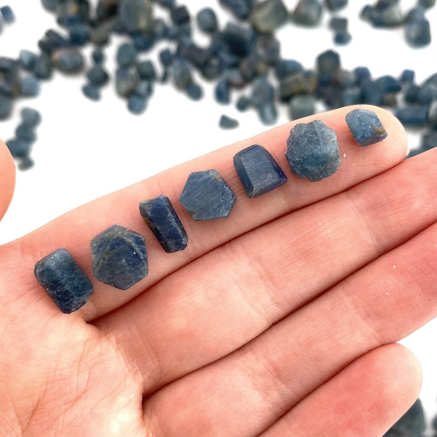 ONE Raw Blue Sapphire, natural blue sapphire, blue sapphire, etched sapphire