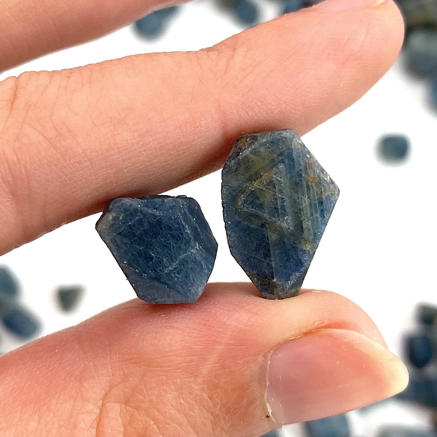 ONE Raw Blue Sapphire, natural blue sapphire, blue sapphire, etched sapphire